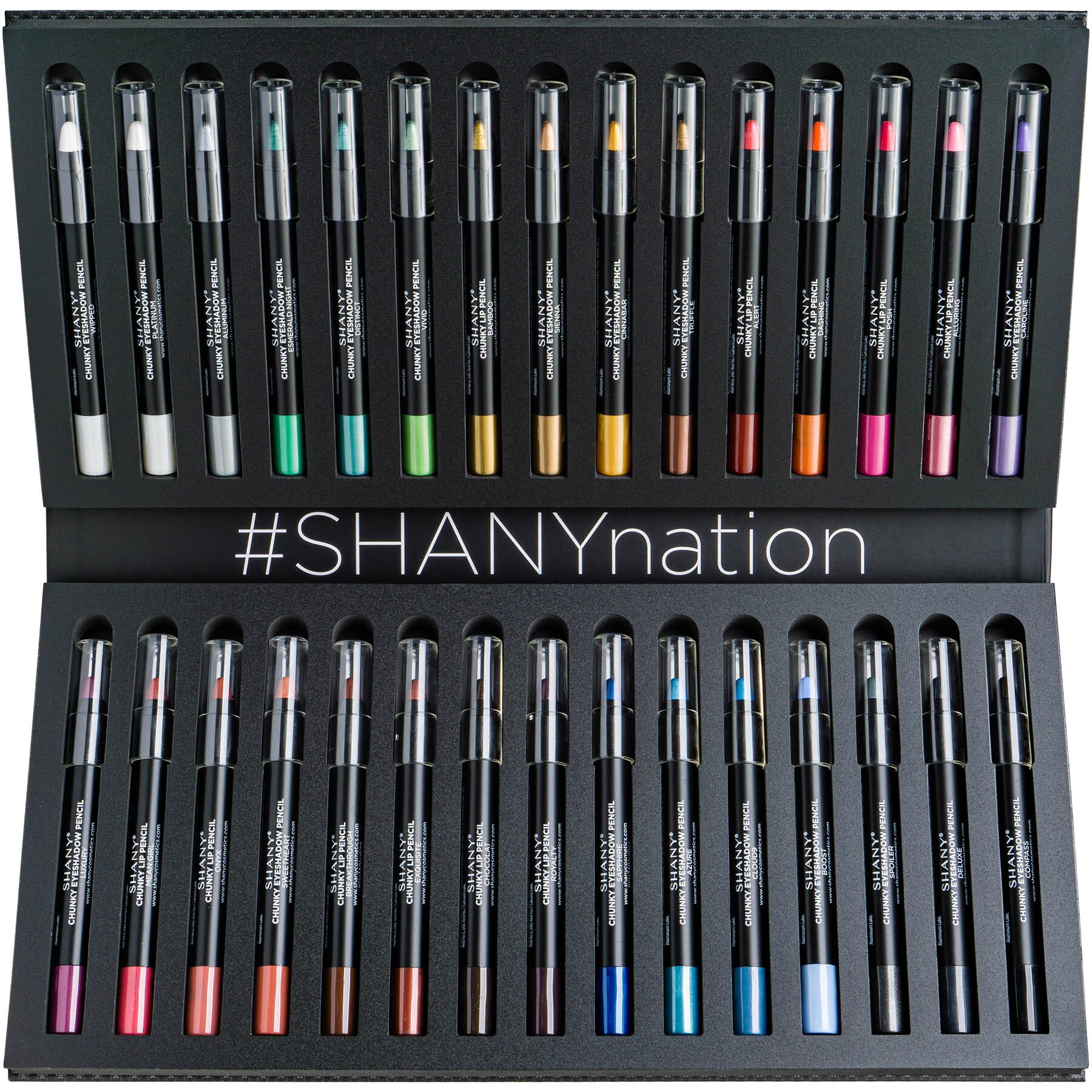 30 Colors Chunky Makeup Pencils with Vitamin E & Aloe Vera for Eyes & Lips - Perfect for Daily Makeup, Professional Looks & On-the-Go Touch Ups