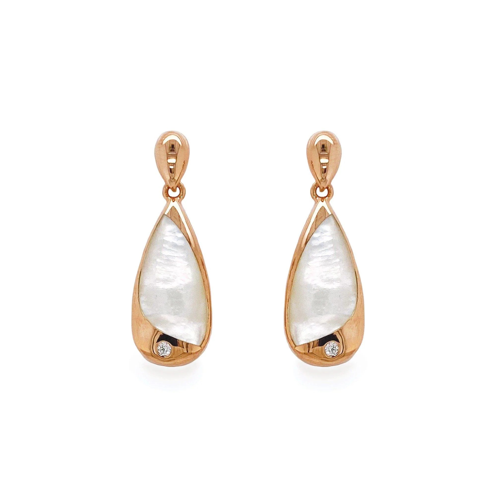 Exquisite Mother of Pearl Inlaid Teardrop Earrings - Elegant Central Park Inspired Jewelry for Women | Perfect for Weddings, Parties & Special Occasions