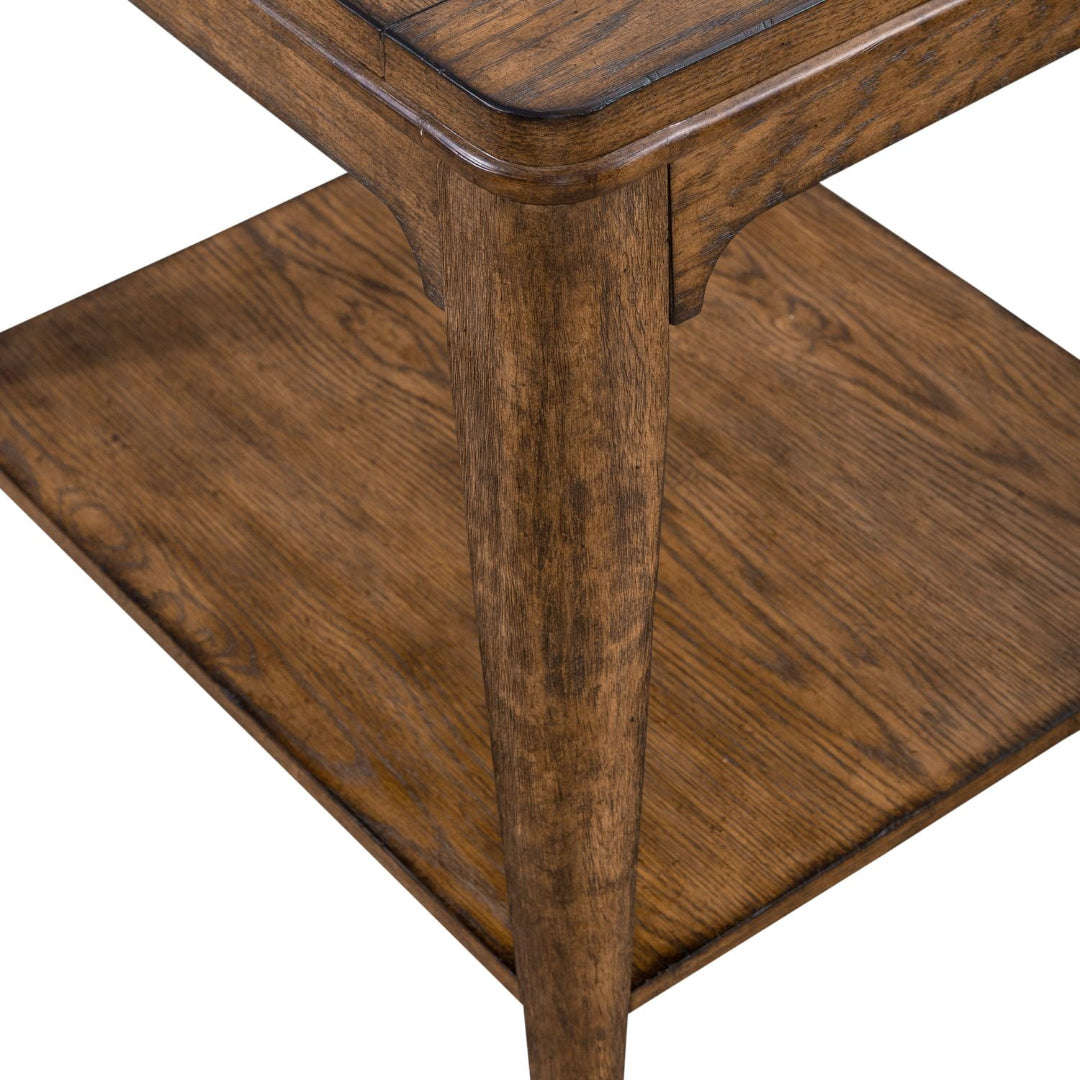 Ashford End Table - Modern Side Table for Living Room, Bedroom & Office - Small Accent Table with Storage Shelf