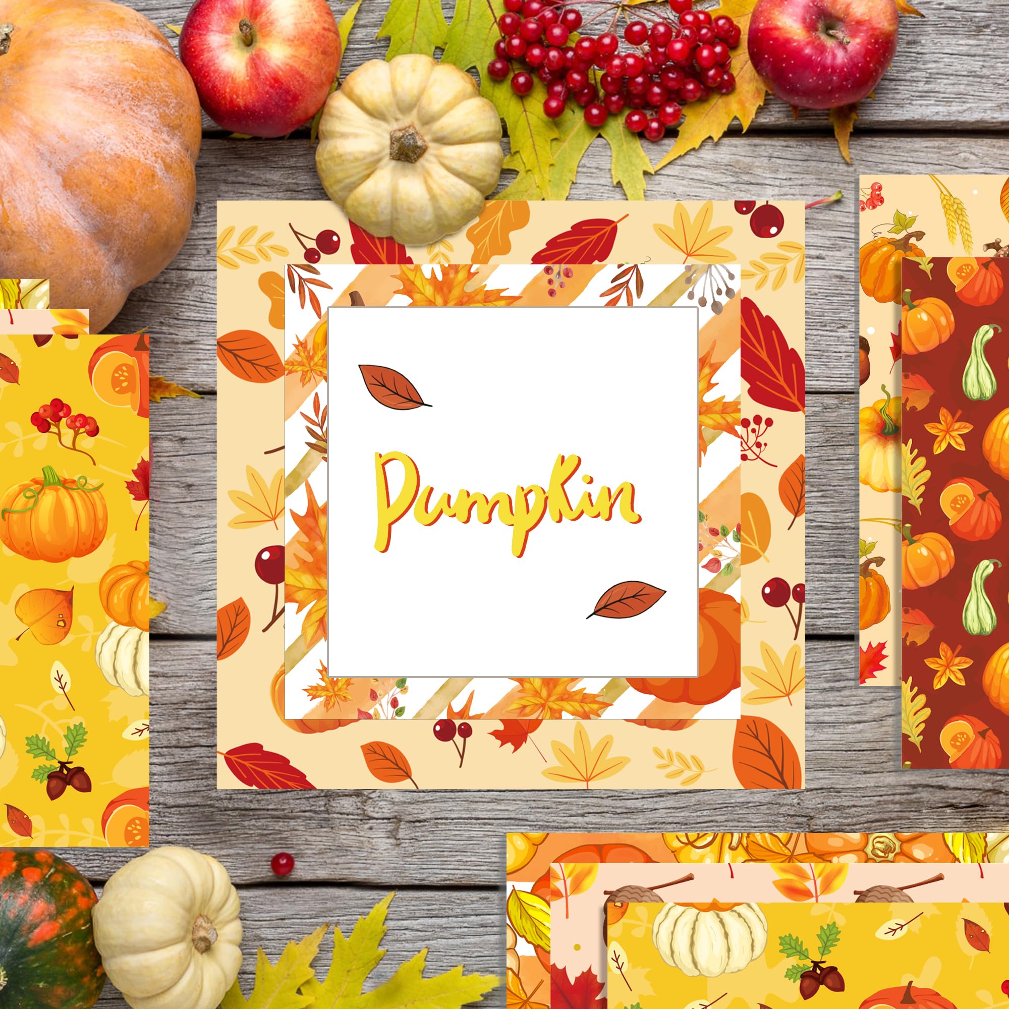 24 Sheet Thanksgiving Scrapbook Paper Pad - 12