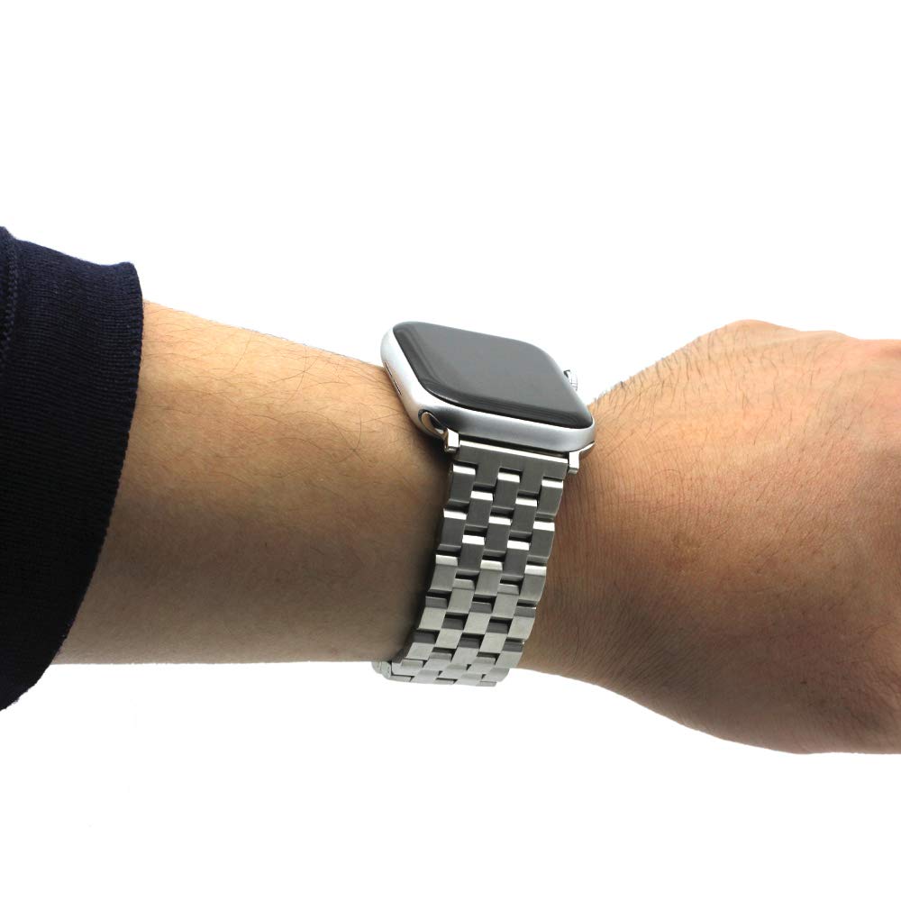 Premium Stainless Steel Apple Watch Band - Compatible with Ultra 2/1, Series 9/8/7/6/5/4/3/2/1 & SE (38mm-49mm) - Durable Metal Strap for Men & Women - Perfect for Workouts, Office & Everyday Wear