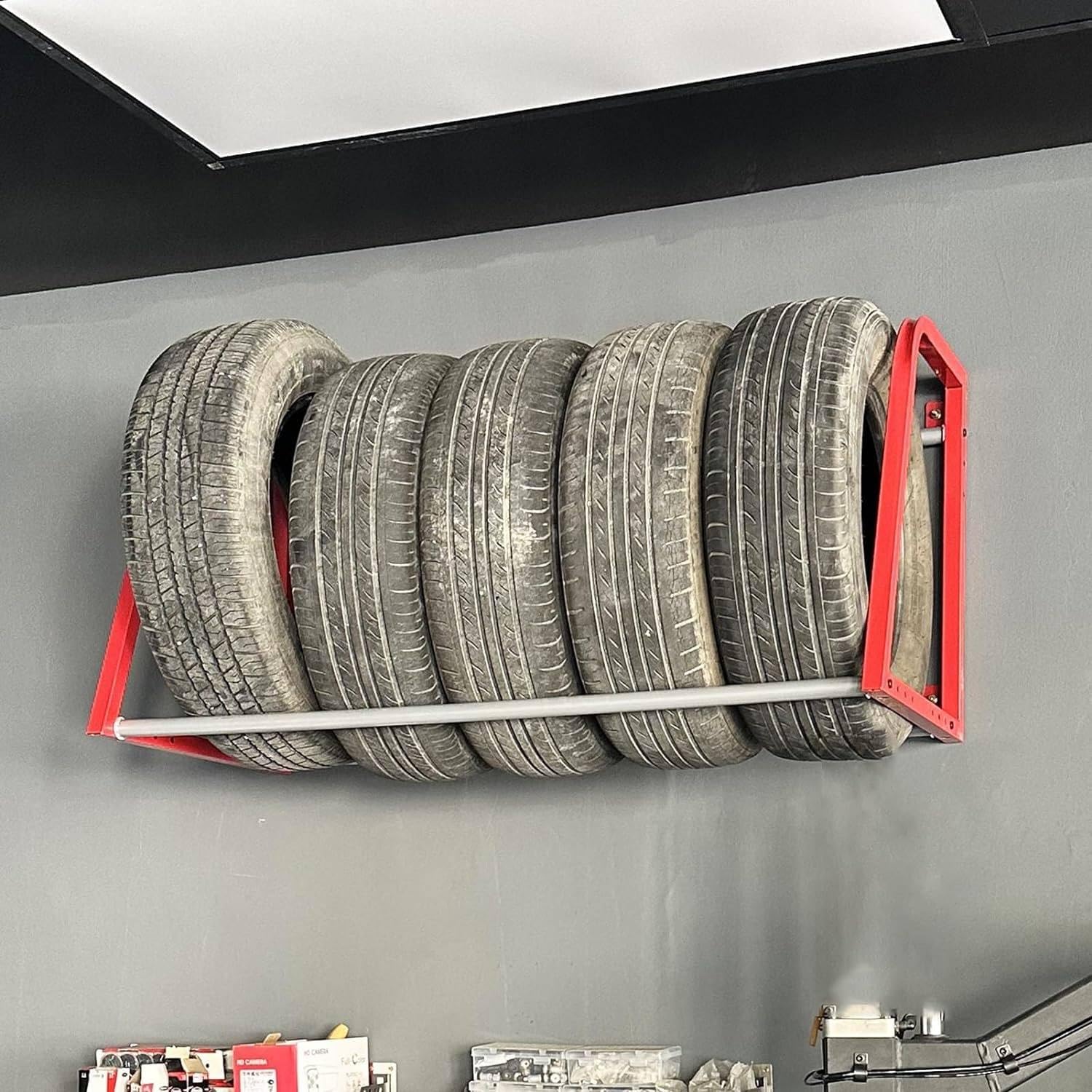 Wall Mounted Tire Storage Rack - Heavy Duty Multi-Tire Organizer for Garage, Workshop & Warehouse | Space-Saving Spare Wheel & Tire Display Stand | Perfect for Car Enthusiasts & Auto Shops