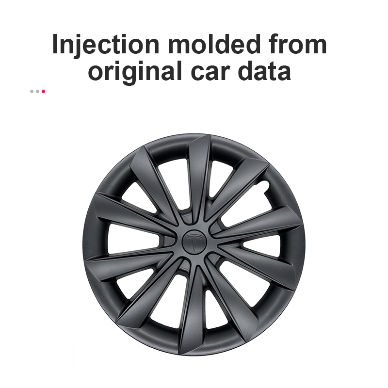 EVBASE Tesla Model 3 18 Inch Aero Wheel Covers - Matte Black Hubcaps Replacement (4PCS) for 2017-2023 Models | Enhance Style & Protect Wheels for Daily Driving & Road Trips