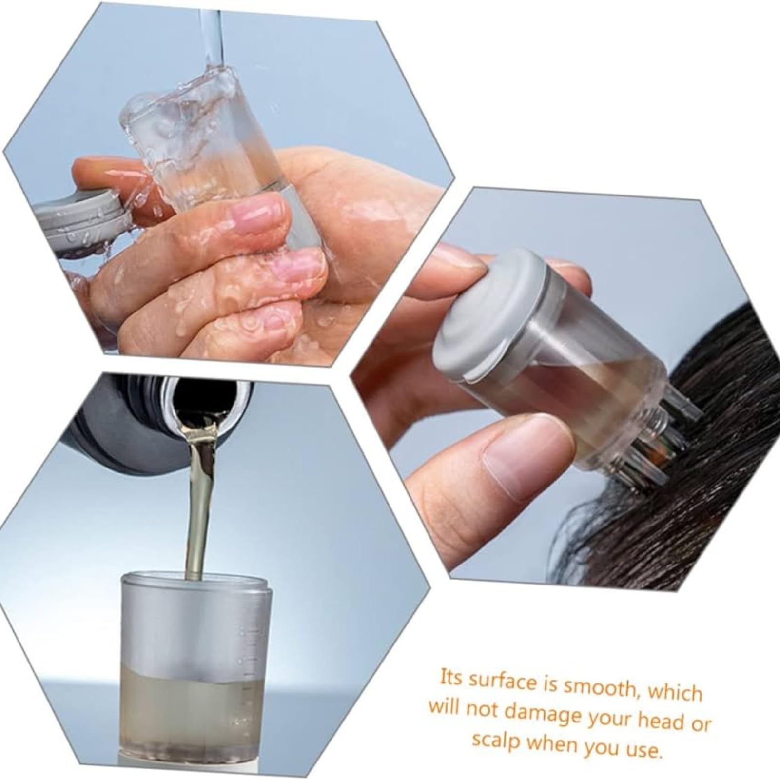 TAZLYN Hair Oil Applicator - Scalp Massager & Hair Growth Serum Dispenser (10ml) | Perfect for Deep Scalp Treatment, Hair Nourishment & Relaxing Massage at Home