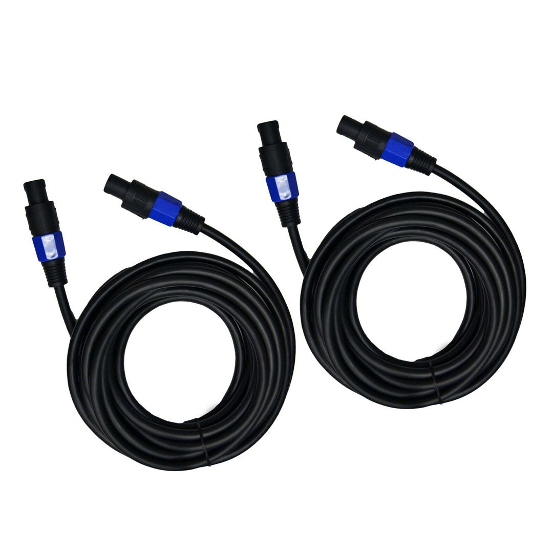 Ignite Pro 2x Speakon to Speakon 25ft 12 AWG Speaker Cable - Premium DJ & Pro Audio Cable for Live Performances, Studio Recording, and Stage Events