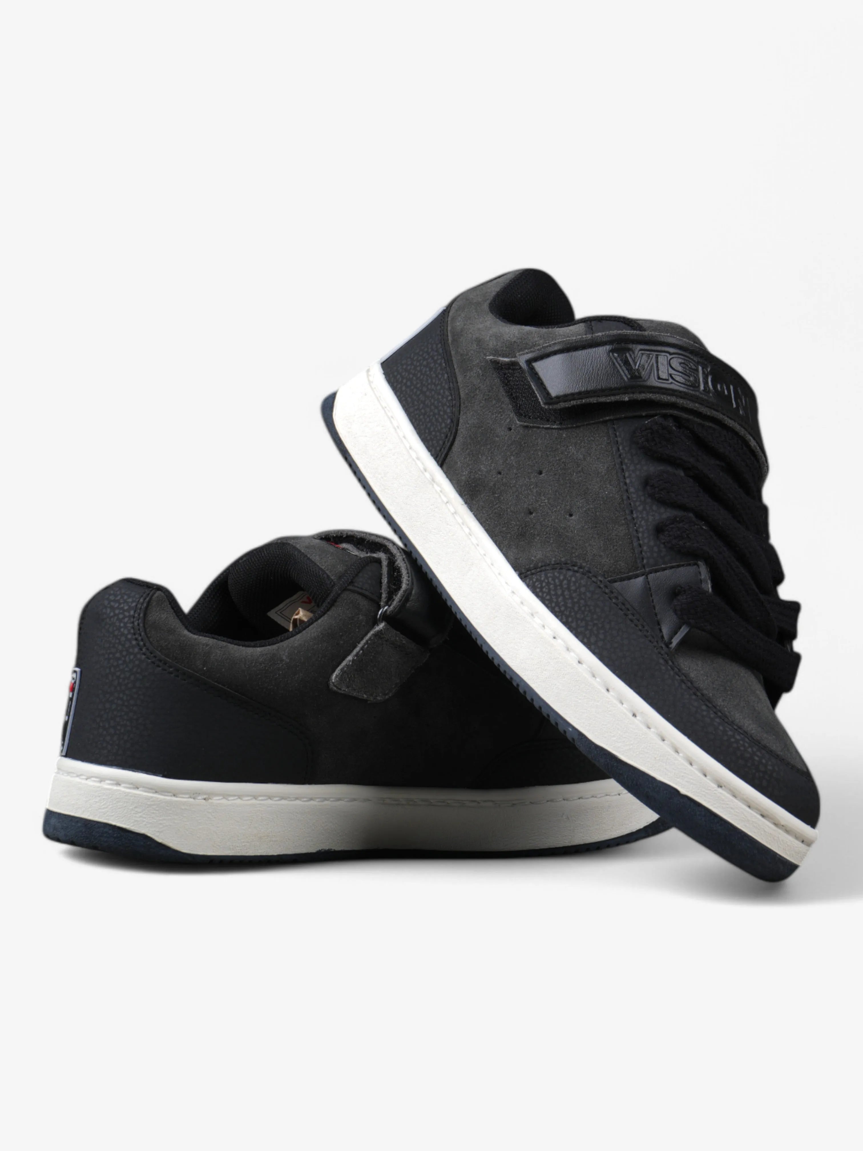 Vision Street Wear MC1400 Low Top Skate Shoes for Men - Black & Grey | Comfortable Sneakers for Skateboarding, Streetwear & Casual Wear