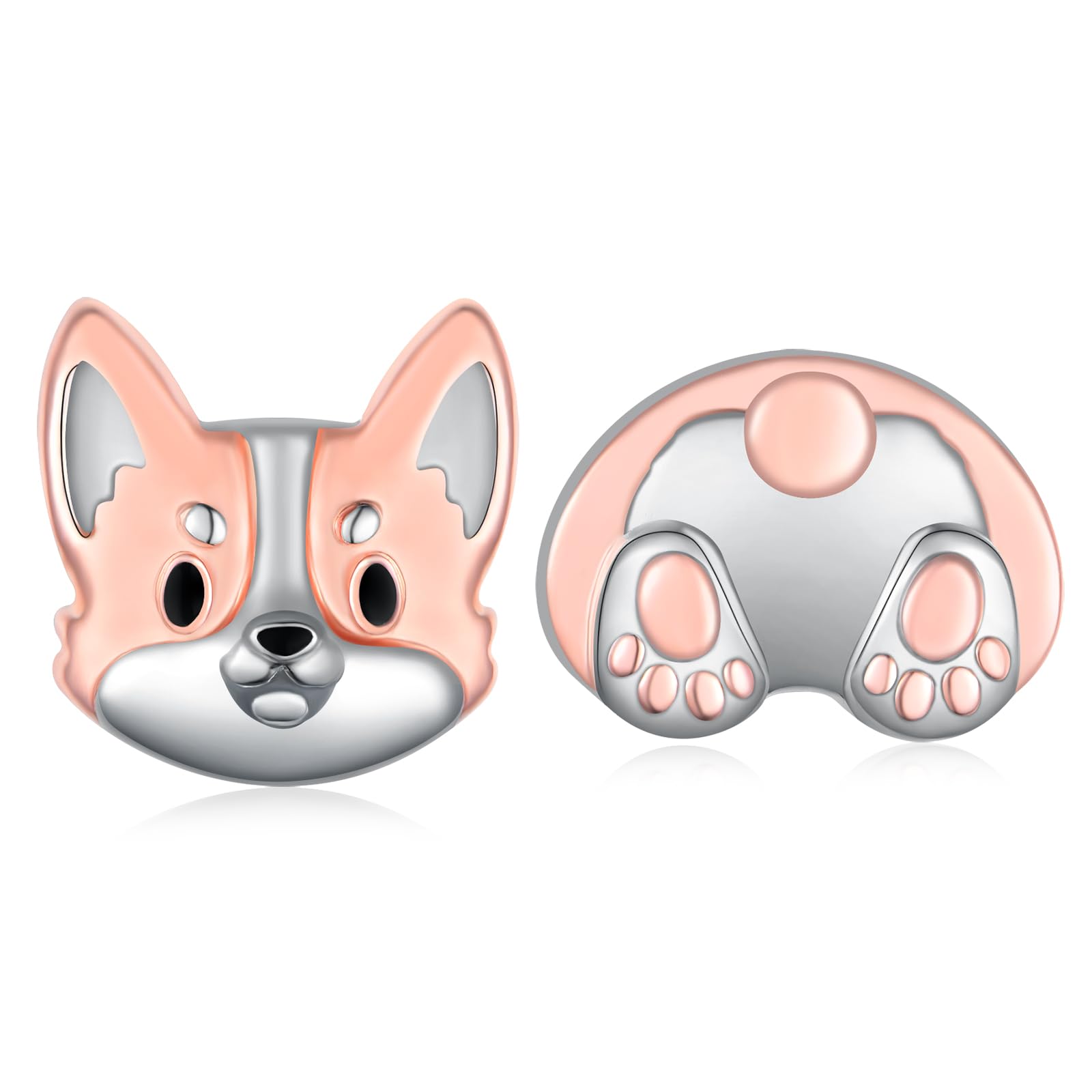 925 Sterling Silver Corgi Dog Stud Earrings - Cute Animal Jewelry for Women, Perfect Birthday Gift for Dog Lovers (Ideal for Casual Wear, Parties & Everyday Fashion)
