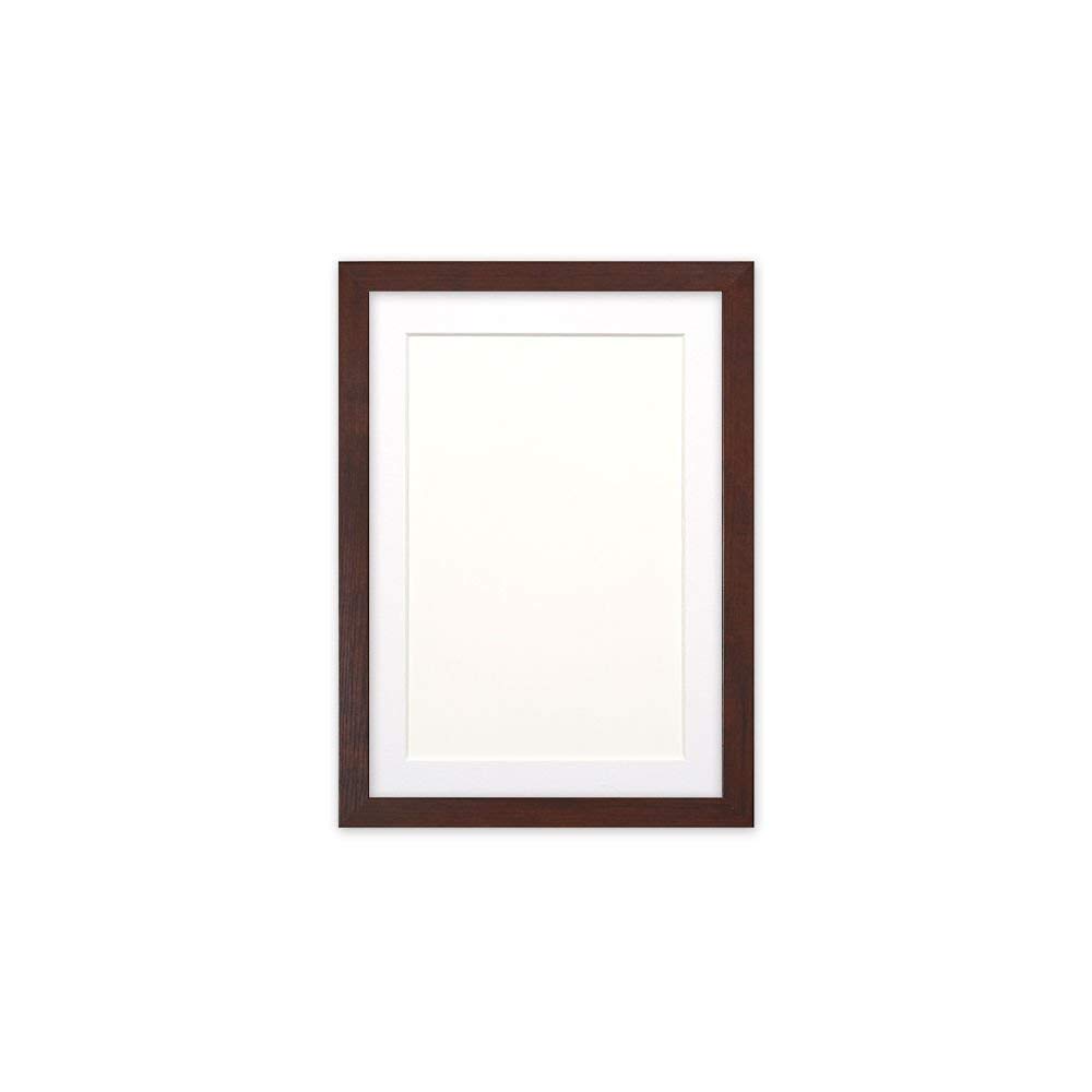 12x12 Walnut Picture Frame - 14x14 Square Confetti Frame for Photos & Posters | Home & Office Decor
