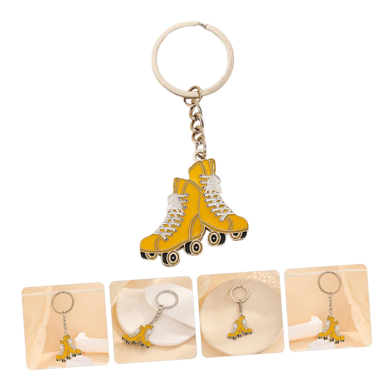 FOYTOKI Metal Skate Keychain - Gift for Skateboard Lovers