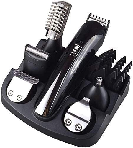 Professional Hair Clippers for Men - Rechargeable Stainless Steel Lithium Ion Trimmer with Beard & Nose Attachments | All-in-One Grooming Kit for Home Barbering, Travel & DIY Haircuts