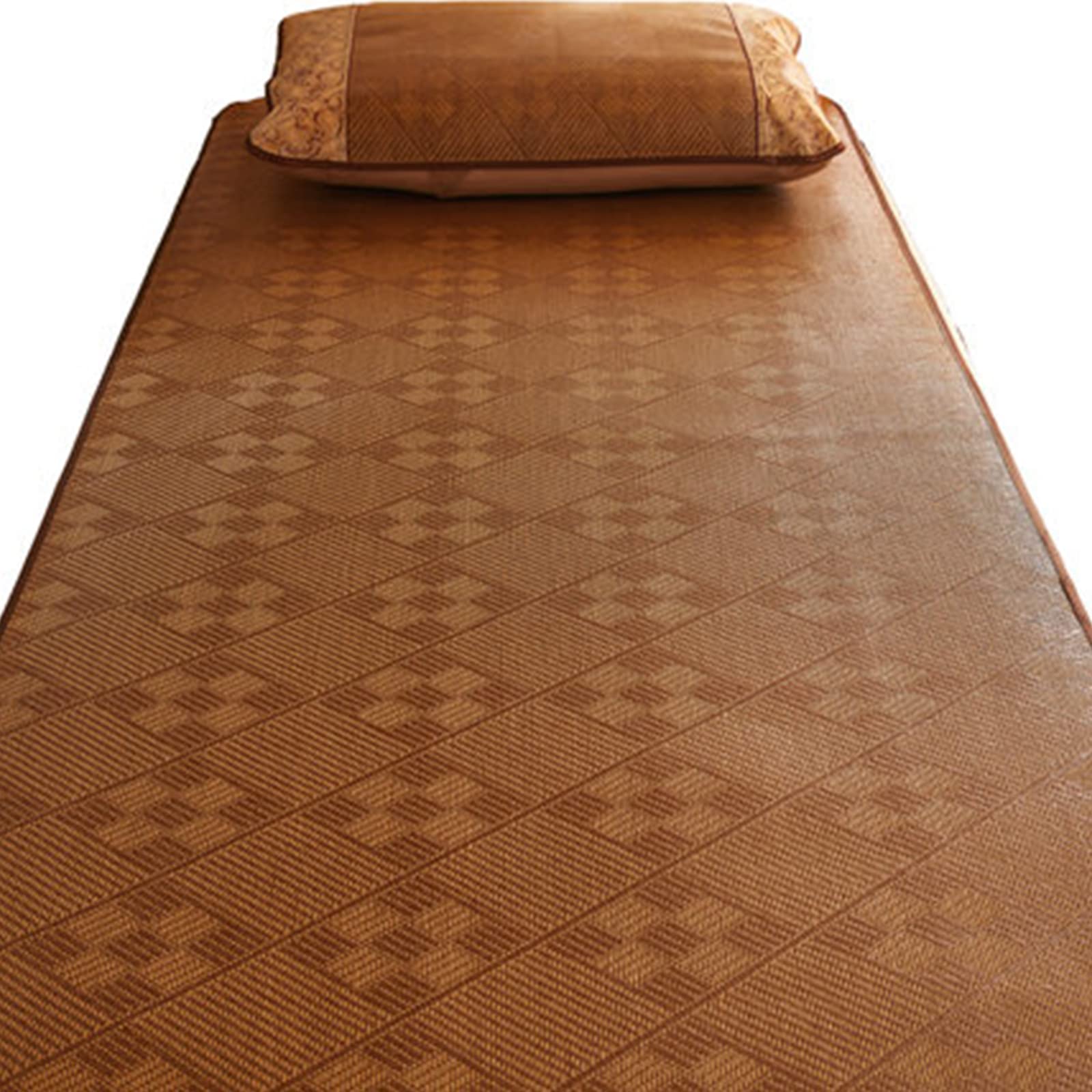 XWSM Summer Cooling Sleeping Mat - Foldable Rattan Bed Topper & Mattress Pad for Hot Weather - Perfect for Home, School, Dormitory - Stay Cool While Sleeping or Lounging