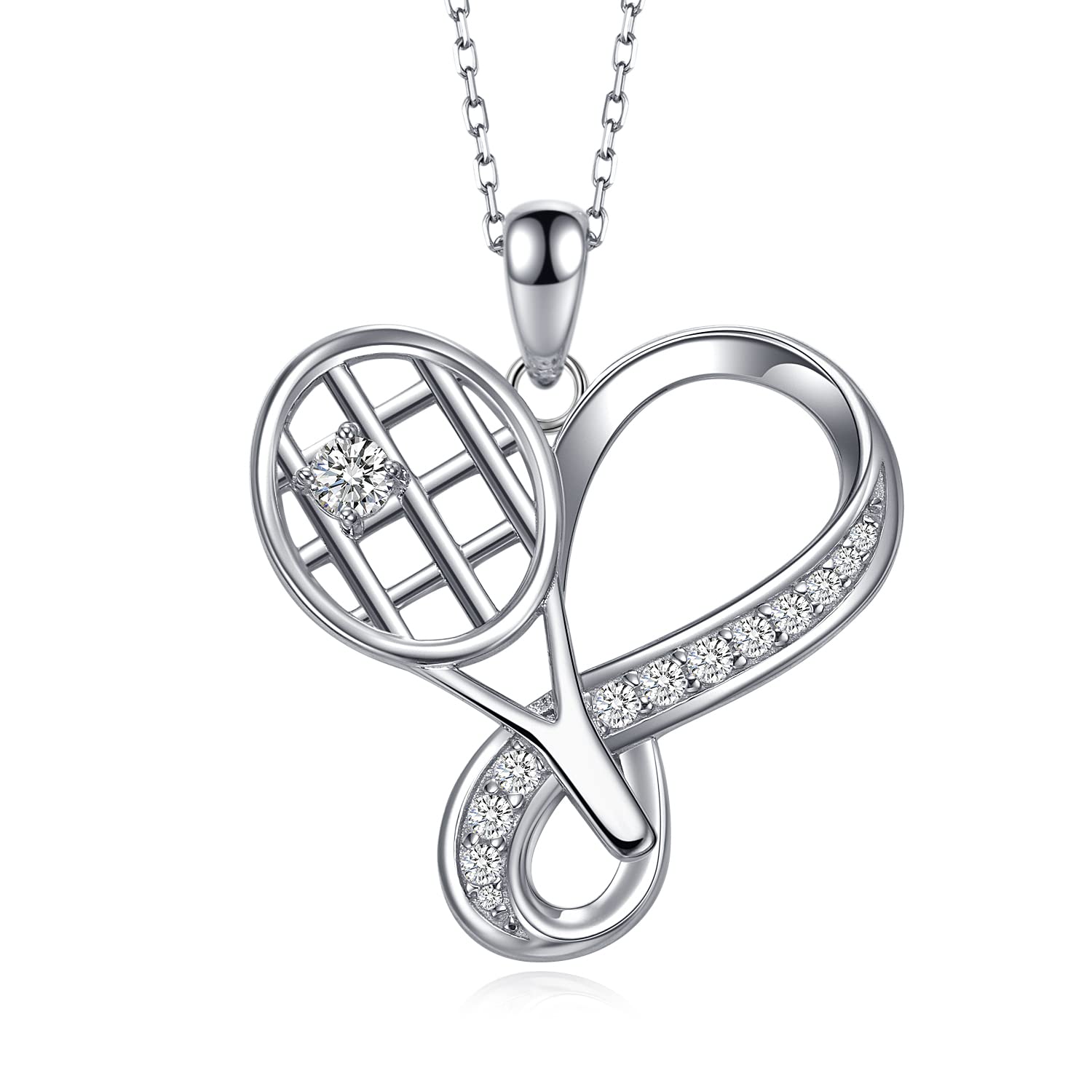 925 Sterling Silver Sports Necklace for Women - Volleyball, Tennis, Soccer, Basketball, Pickleball, Baseball Jewelry | Perfect Gift for Female Athletes & Sports Fans | Wear to Games, Workouts & Everyday Life