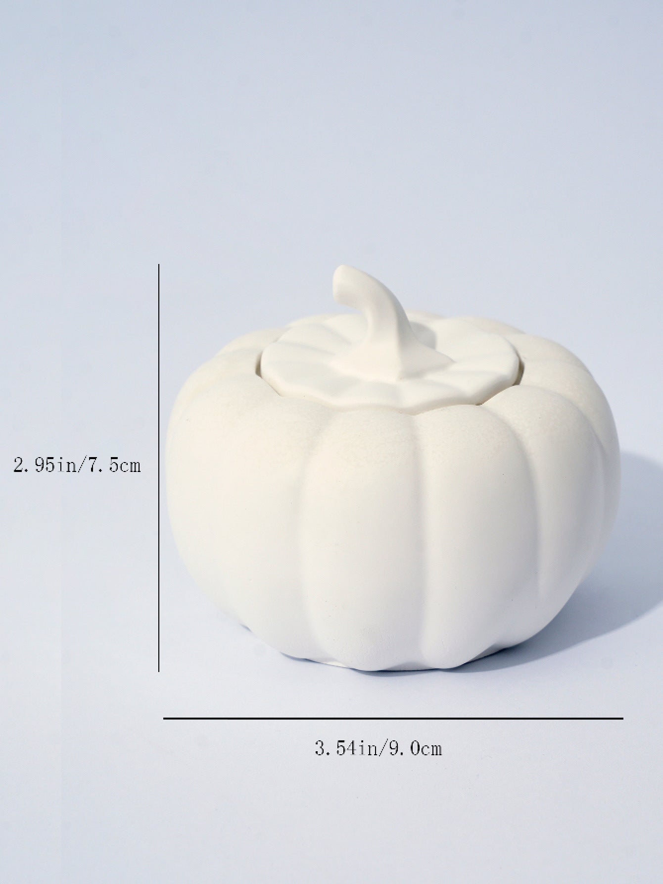 Ebony Sandalwood Scented Ceramic Pumpkin Candle with Lid - Fall Home Decor, Thanksgiving Gift Idea for Housewarming, Autumn Centerpiece for Table Decorations