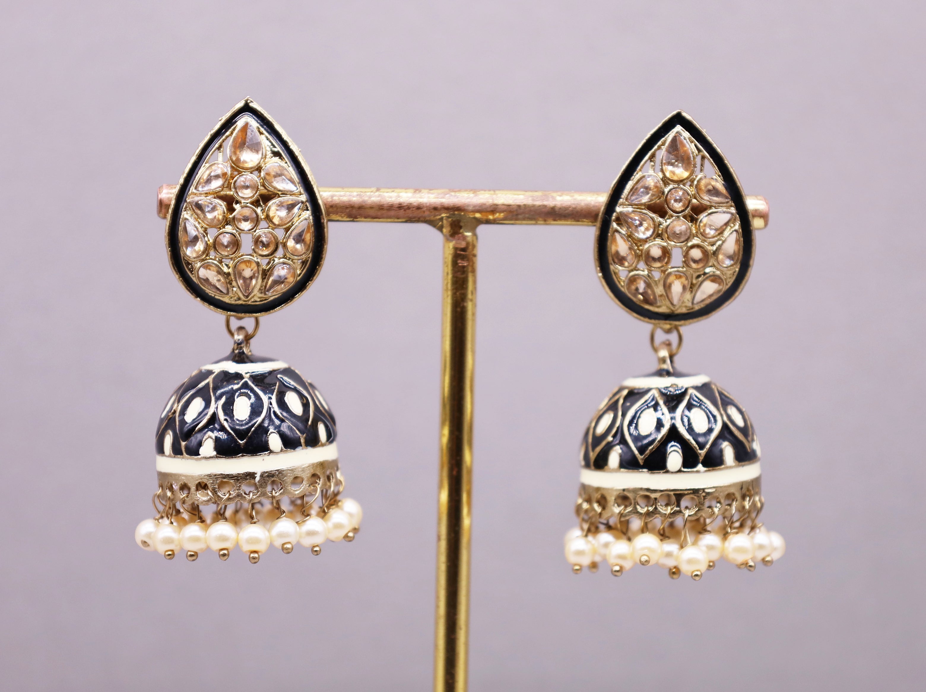 Exquisite Sonal Meenakari Handmade Earrings - Indian Traditional Kundan Jewelry for Women - Perfect for Weddings, Parties & Ethnic Fashion