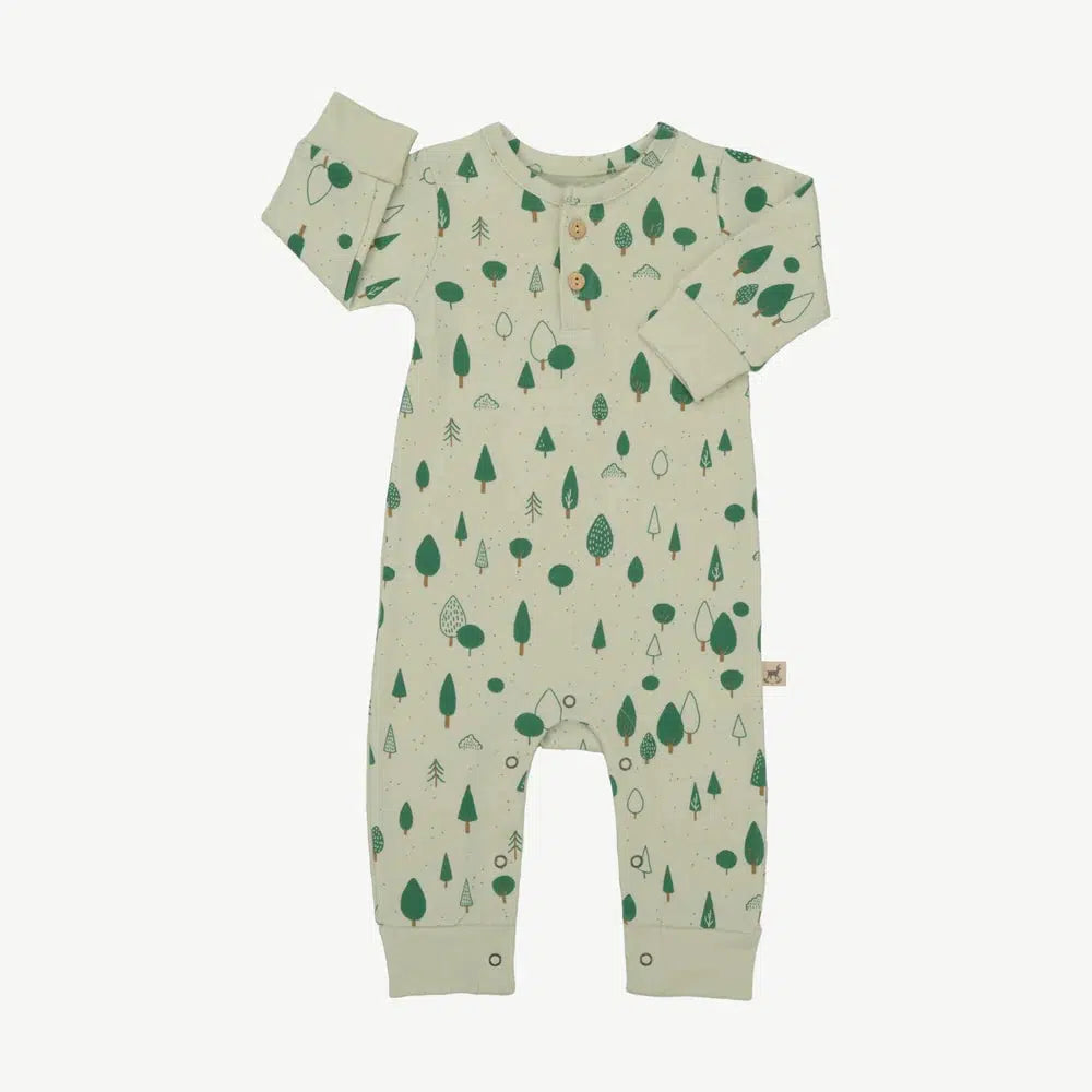 Organic Pima Cotton Jumpsuit for Women - Soft Red Caribou Winter Outfit - Cozy Winter Forest Style for Casual Wear & Outdoor Adventures