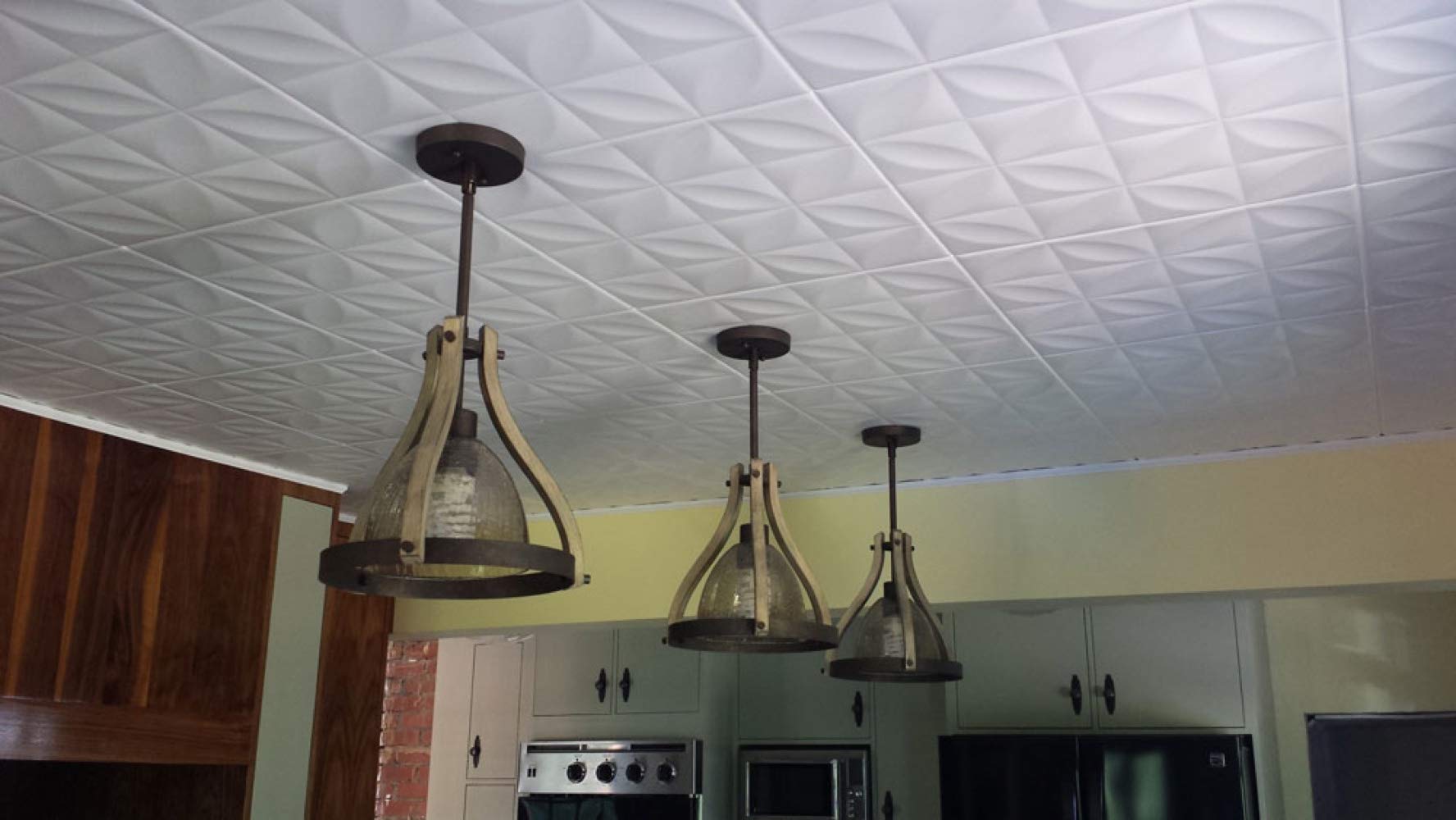 A La Maison R103 Foam Glue-Up Ceiling Tiles - 96 Pack, Plain White (Covers 256 sq. ft.) for Easy Home & Office Renovation