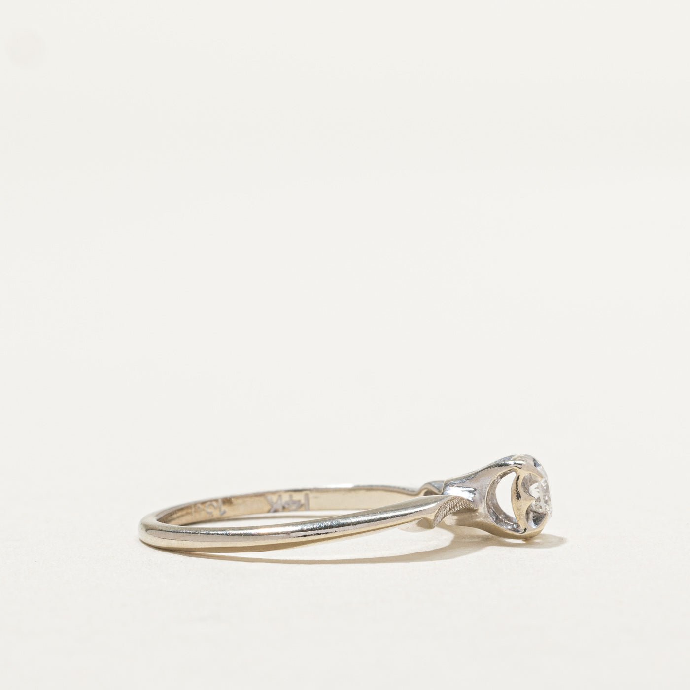 0.13ct Solitaire Diamond Ring for Women - Size 6.5 | Classic Illusion Set Engagement Ring | Perfect for Proposals, Anniversaries & Special Occasions