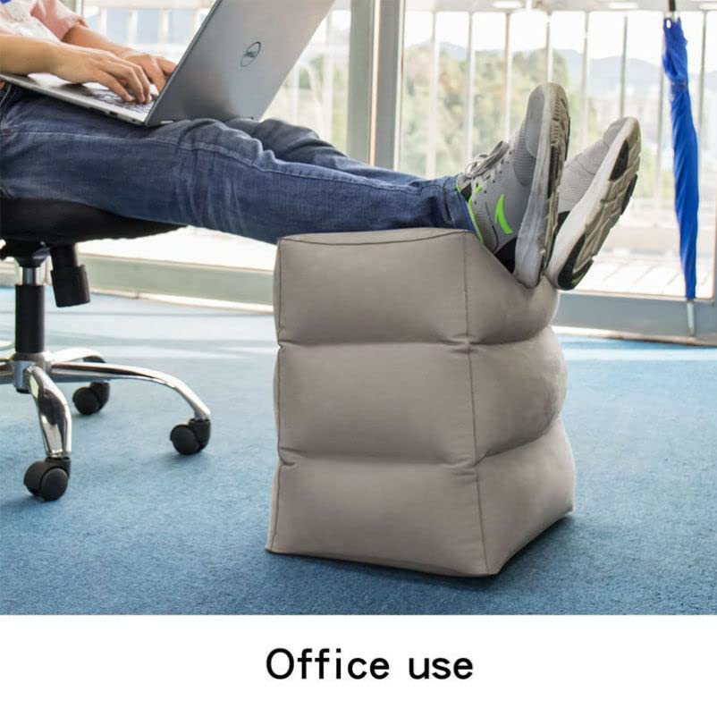 **POPETPOP Inflatable Foot Rest for Air Travel - Adjustable Height Leg Pillow, Toddler Airplane Bed & Travel Foot Rest Cushion | Portable Comfort for Long Flights, Road Trips & Office Use**