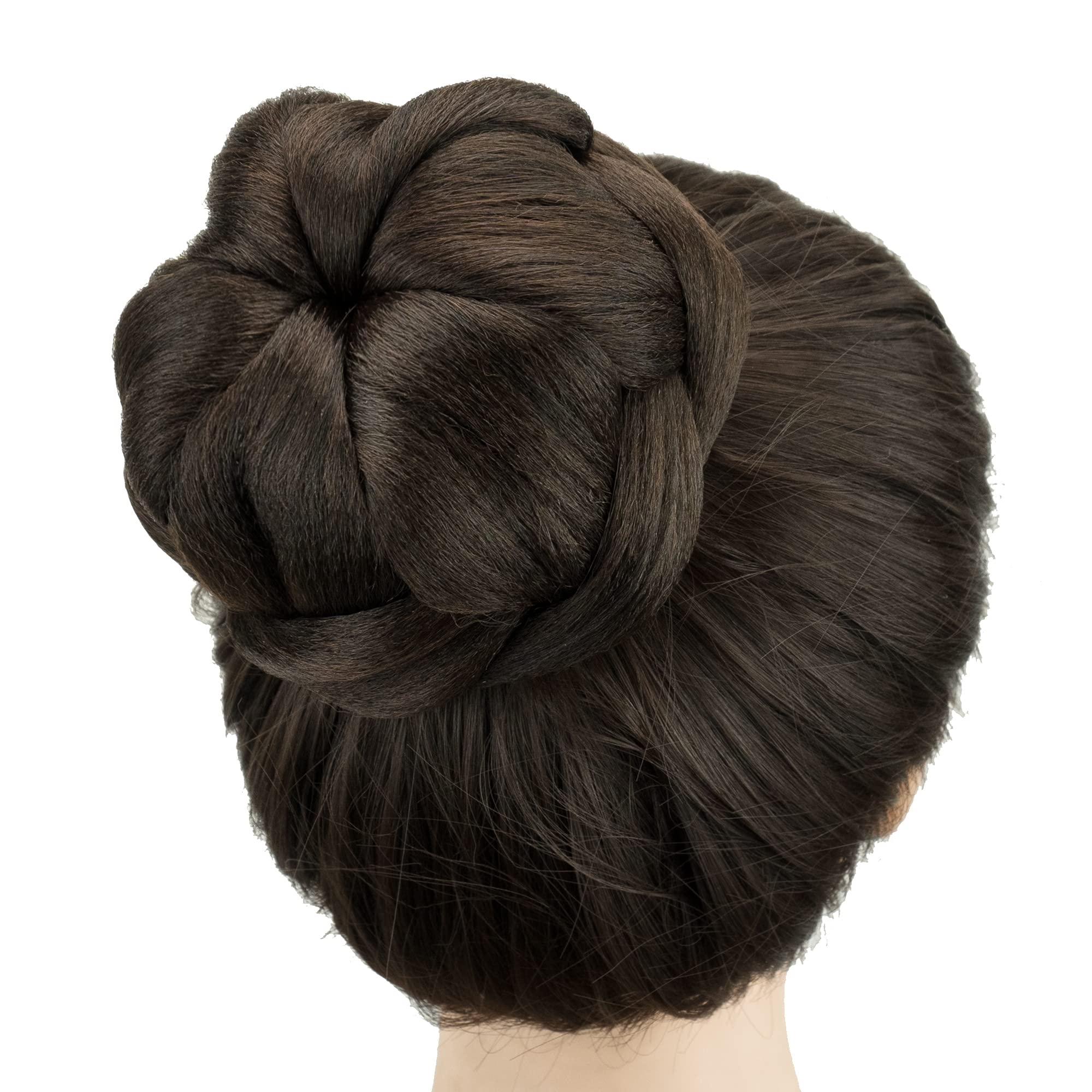 IMISSU Braided Chignon Dancer Hair Donut - Chocolate Brown Hair Bun Wig for Women | Wedding, Party & Updo Hairstyle Accessories | Perfect for Ballet, Bridal & Special Occasions