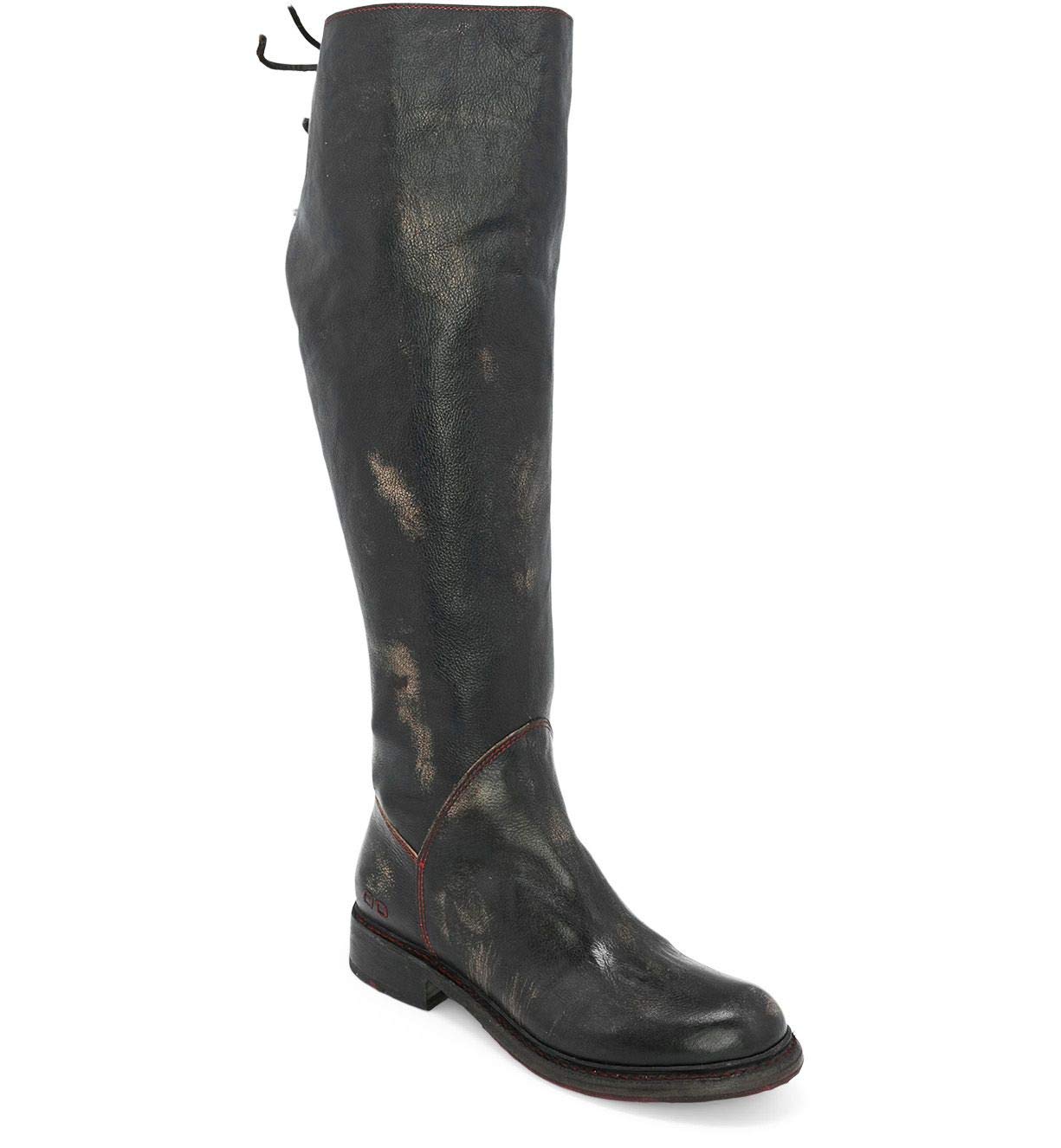 Bed|Stu Manchester Wide Calf Black Leather Boots for Women - Size 8 M - Comfortable & Stylish for Casual Wear, Work & Outdoor Activities