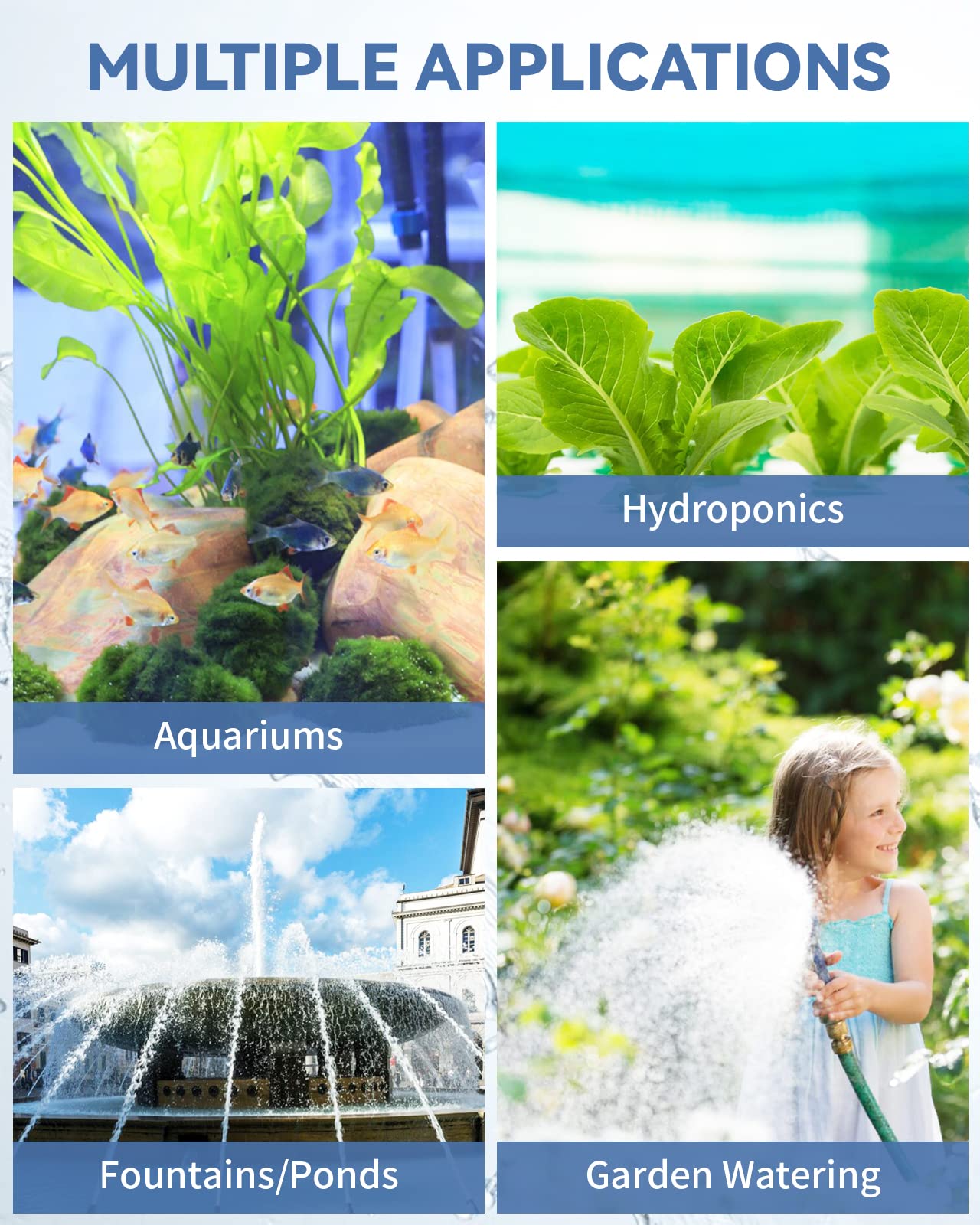Poafamx 42 Gallon Aquarium Chiller with 550GPH Submersible Water Pump & 7.2FT High Lift - Save $8 | Perfect for Saltwater & Freshwater Fish Tanks, Hydroponics & Aquaponics Systems