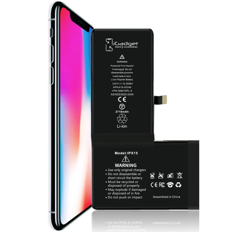 Premium iPhone X Battery Replacement - High Capacity, Long-Lasting Performance | Perfect for DIY Repair, Home Use & Travel Backup