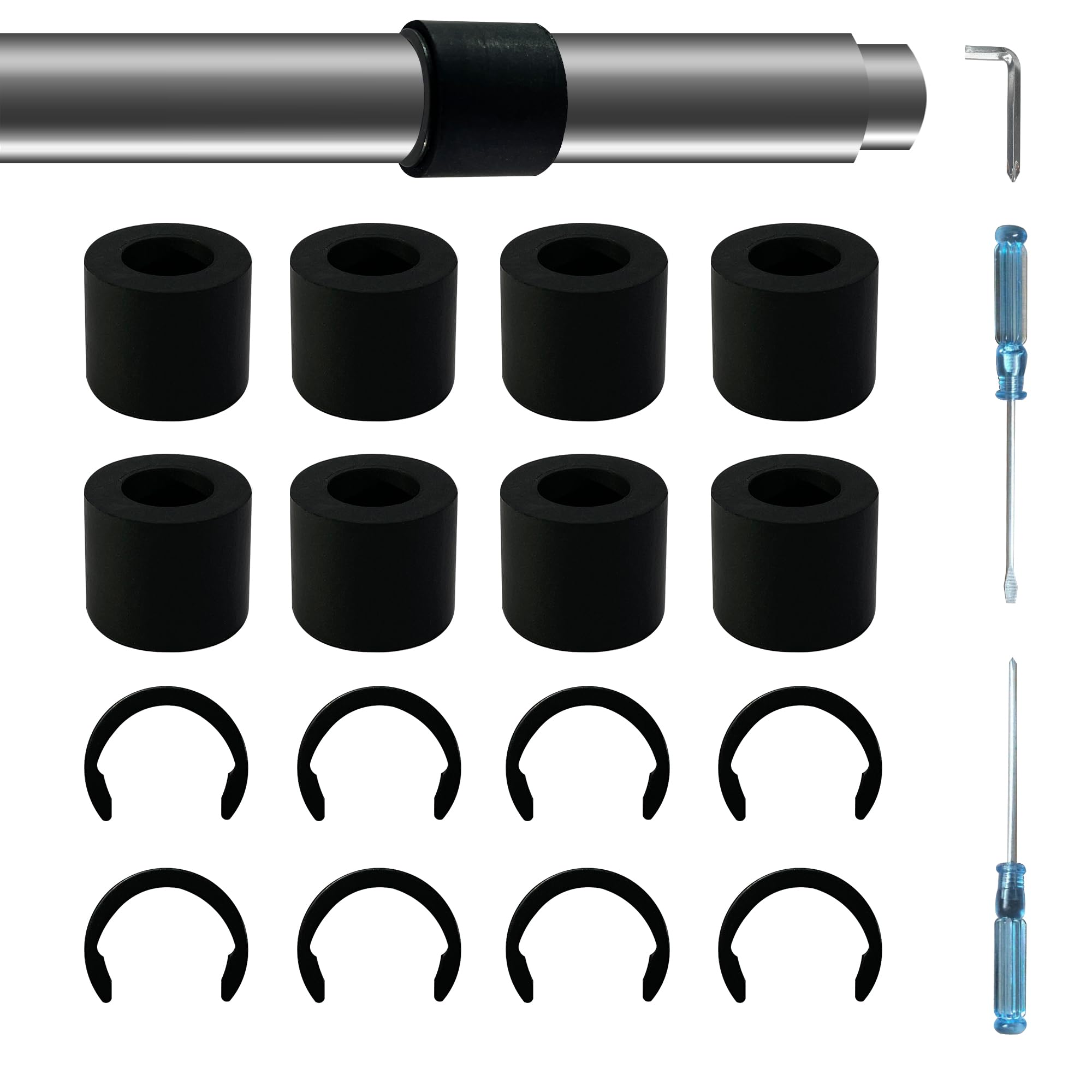 19-Piece Rubber Roller Replacement Kit for Cricut Maker & Maker 3 - Includes 8 Replacement Rollers, 8 Resolution Rollers & 3 Repair Tools - Durable DIY Crafting Accessories for Vinyl Cutting, Card Making & Scrapbooking Projects