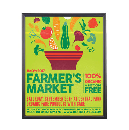 11x14 Poster Frame - Classic Metal SwingFrame with 1 Inch Wide Profile | Quick Change Swing Open Design | Perfect for Home Decor, Office Displays & Art Gallery Exhibitions