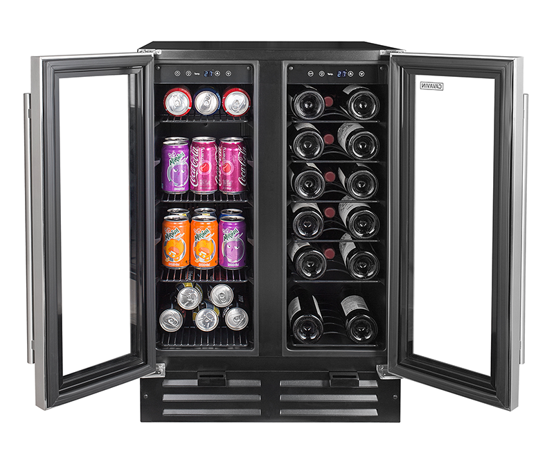 Cavavin Classika Collection Dual Zone Built-in or Freestanding Beverage Center C 73WBVC V4 - Perfect for Wine Storage in Home Bars, Restaurants, and Entertaining Spaces