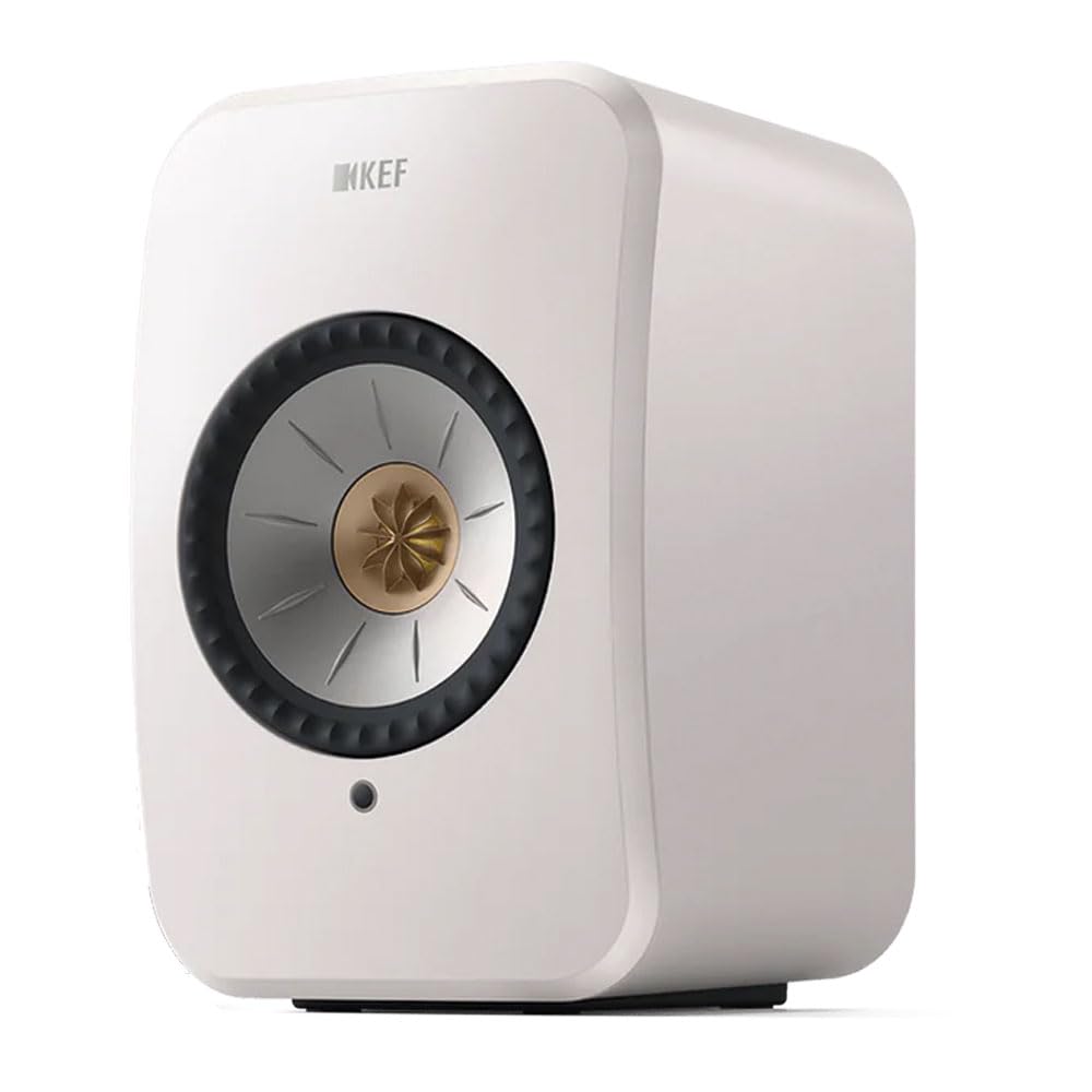 KEF LSX II Wireless HiFi Speaker System - Premium Bluetooth Bookshelf Speakers with High Resolution Audio (Mineral White) | Perfect for Home Theater, Music Studio & Office Sound System
