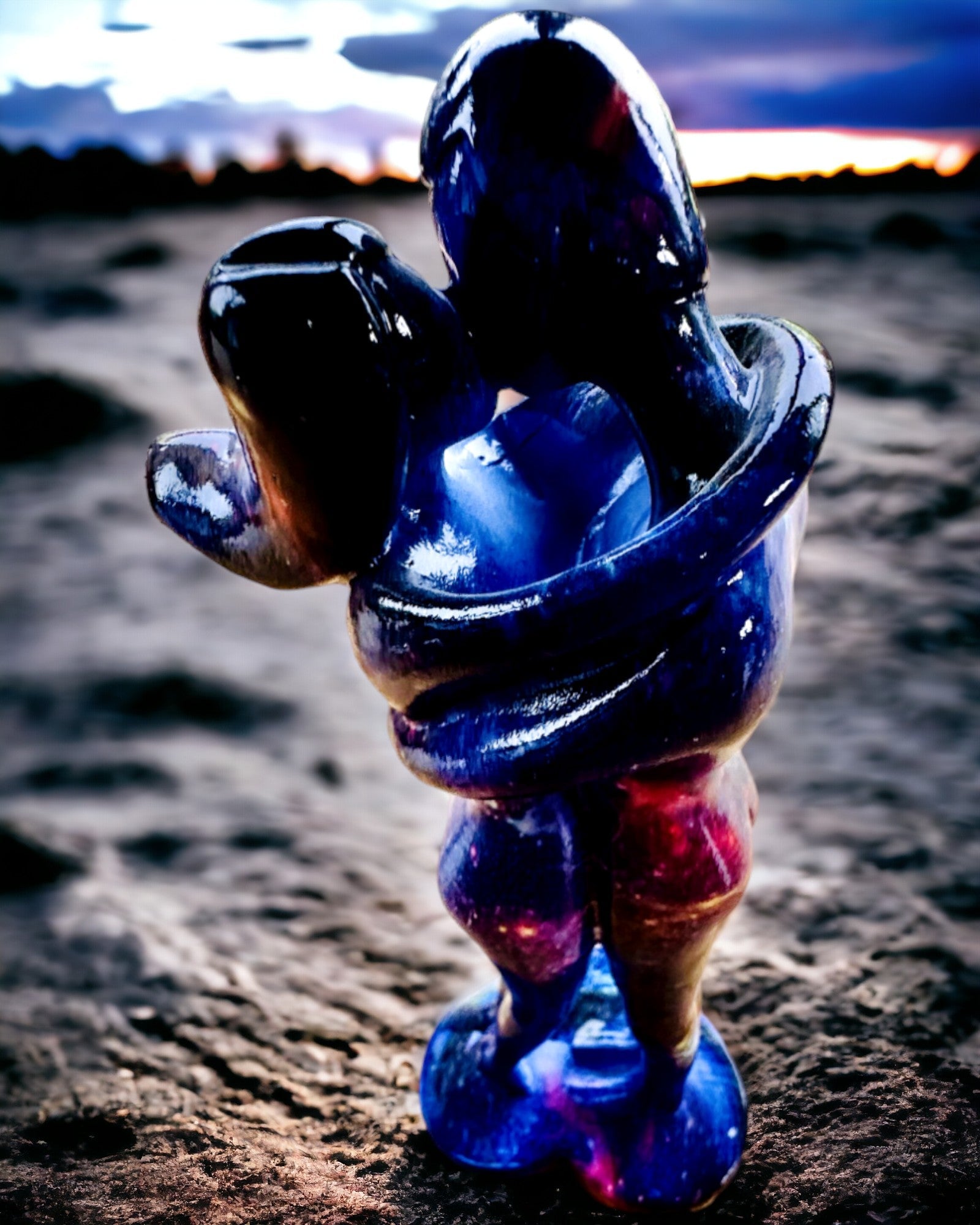 Handmade Cosmic Embrace Resin Figurine with Custom Engraving - Unique Home Decor & Spiritual Gift for Meditation, Yoga, and Office Desk Display