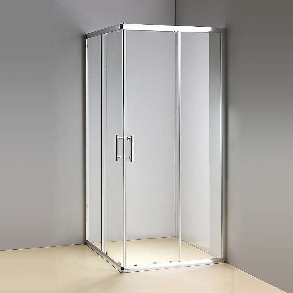 Della Francesca 1000 x 800mm Sliding Door Shower Screen with Nano Safety Glass - Tempered Glass Bathroom Enclosure for Modern Homes & Hotels