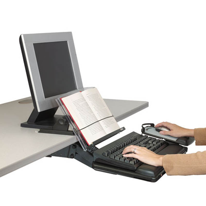 Adjustable In-Line Document Holder - Black & Clear for Office Organization | Perfect for Desks, Filing, and Document Management