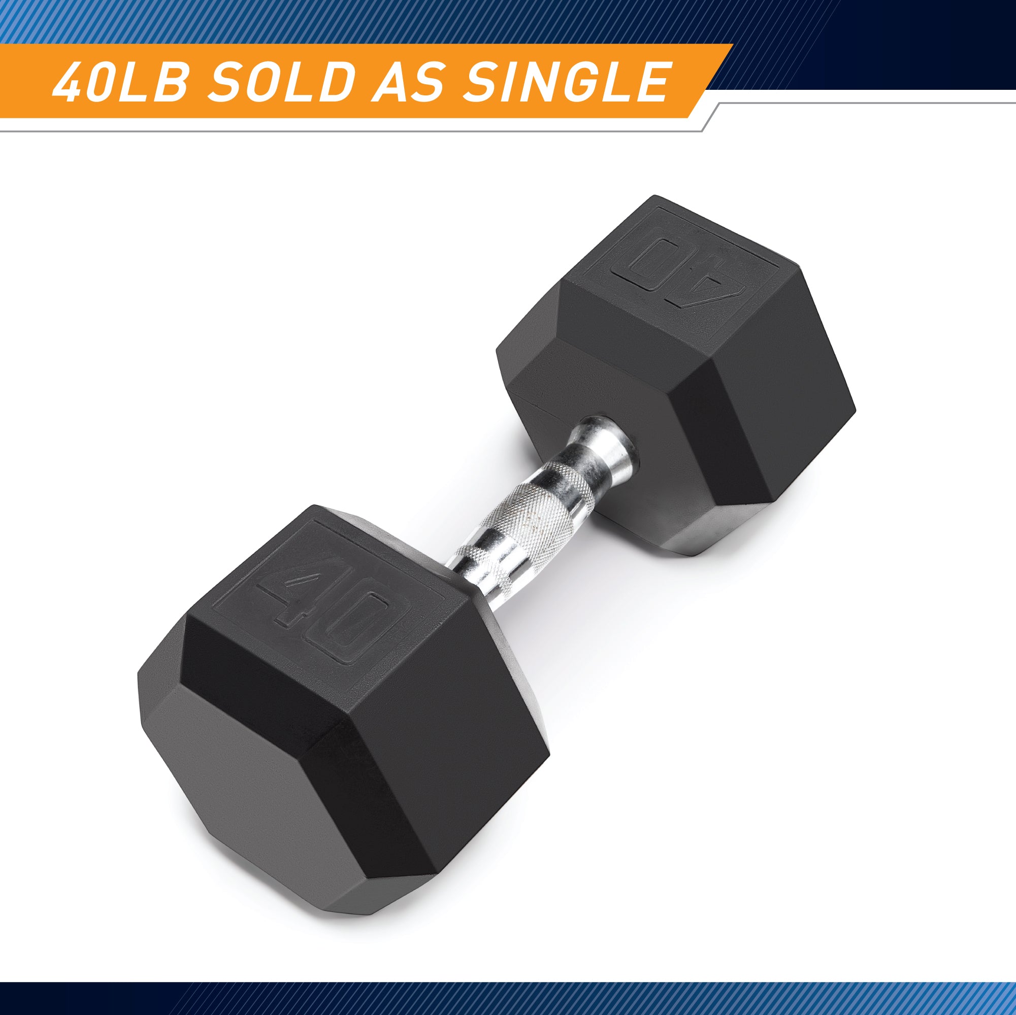 40lb Rubber Hex Dumbbell Set for Strength Training - Marcy RHDB 040 | Home Gym Equipment for Weight Lifting & Fitness Workouts