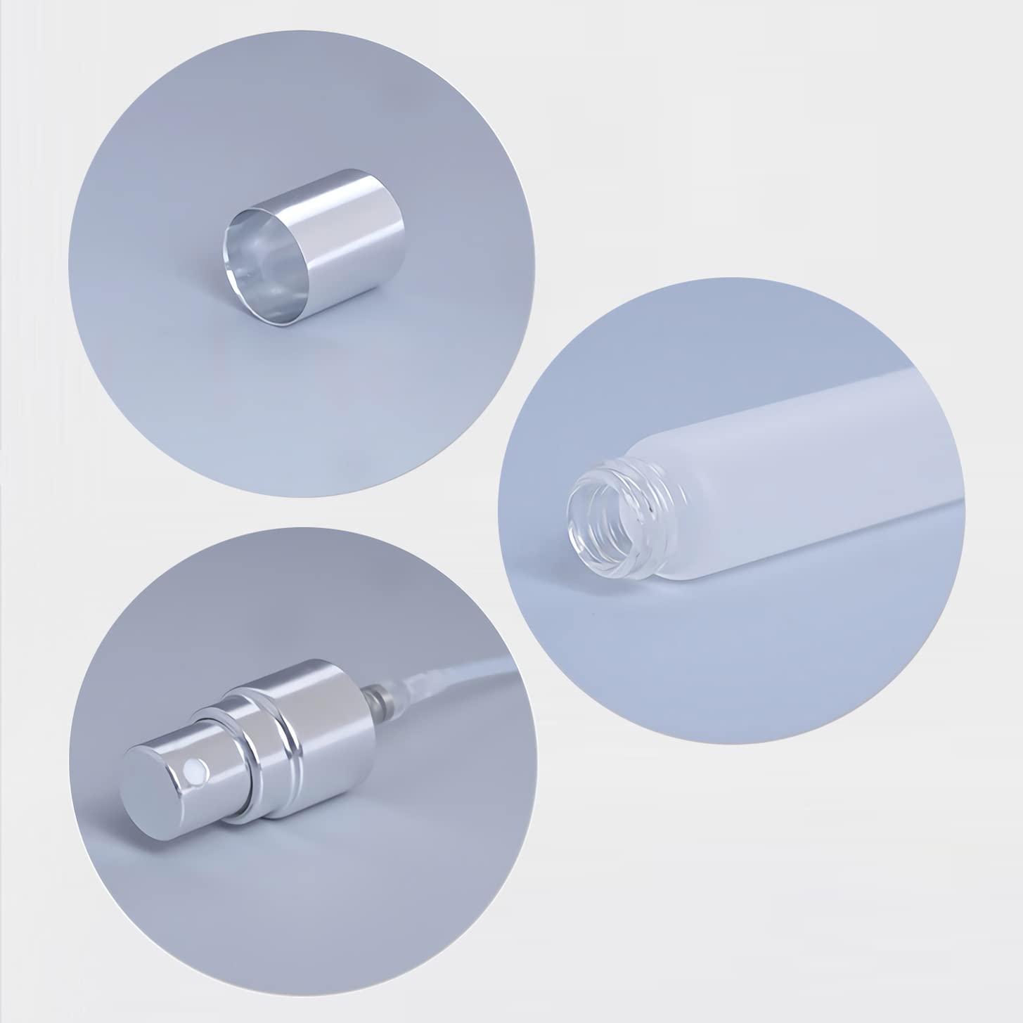 LusDoly 12-Pack 5ml Frosted Transparent Refillable Perfume Atomizer Bottles with Gold Sprayer - Travel-Sized Glass Fine Mist Bottles for Fragrance Samples, Essential Oils & DIY Perfume - Perfect for Travel, Gym, Purse & Gift Giving