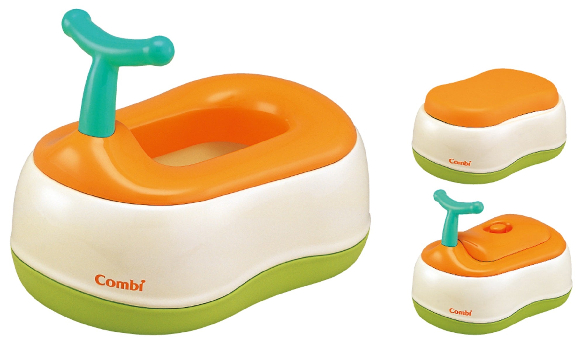 Combi Toilet Trainer Seat for Toddlers - Soft Potty Training Seat with Non-Slip Base for Boys & Girls - Perfect for Home and Travel Use