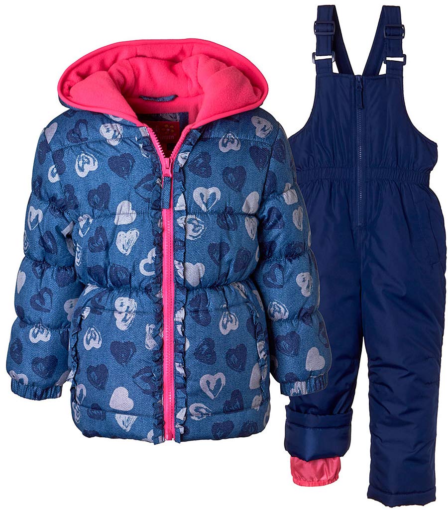Pink Platinum Baby Girls' Printed Super Snowsuit - Warm Winter Outfit for Infants & Toddlers - Perfect for Snow Play, Outdoor Adventures & Cold Weather Protection