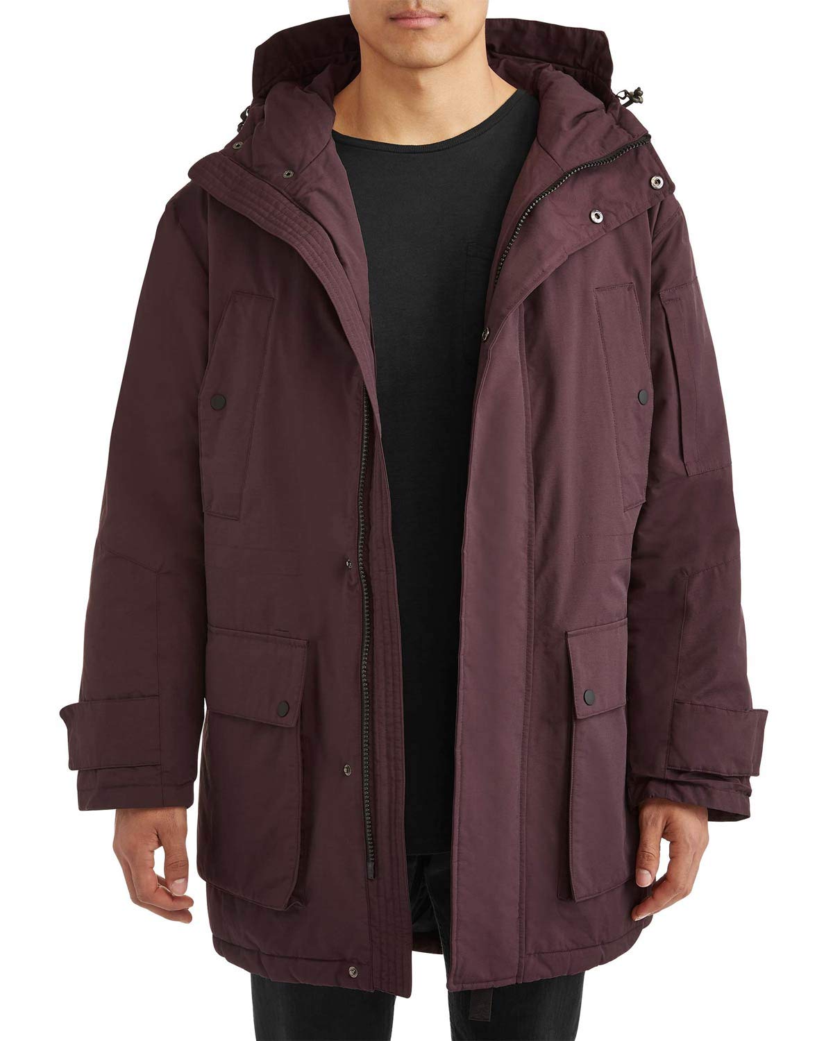 WeSC Men's All-Weather Padded Parka Jacket - X-Large (Size 6) in Fudge Brown | Waterproof Winter Coat for Outdoor Activities & Urban Style