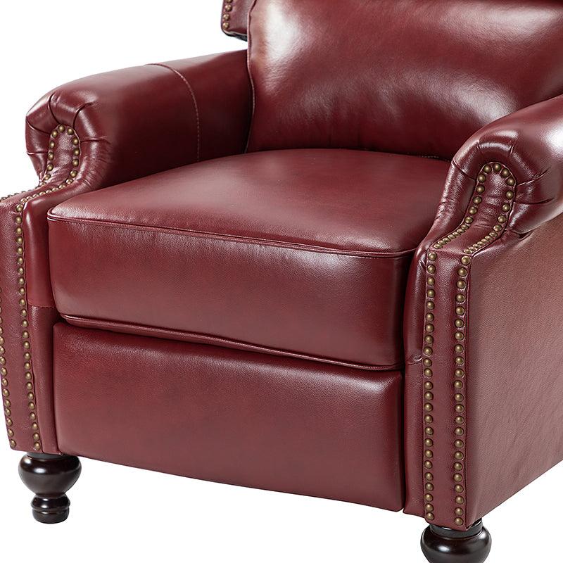 Mid Century Modern Genuine Leather Recliner Chair - Consuela Handcrafted Lounge Chair for Living Room, Office & Home Theater