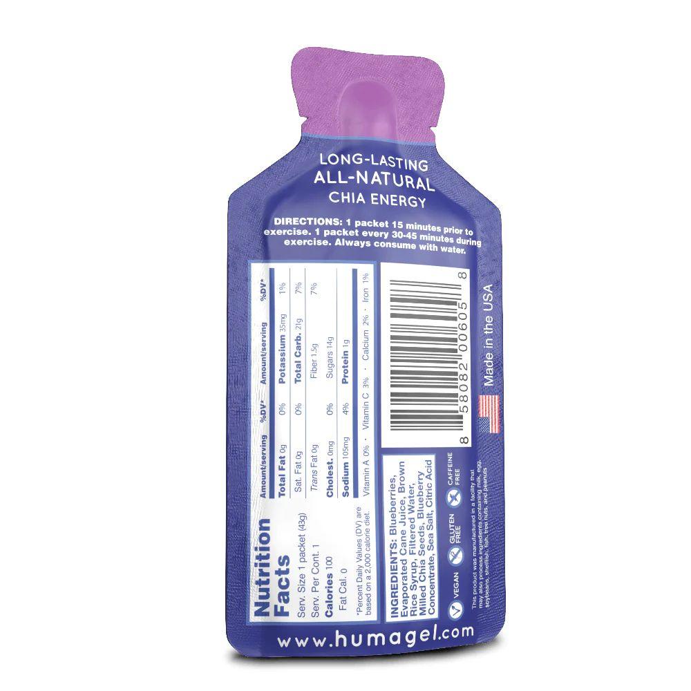 Huma Chia Energy Gel - 42g Pack - Natural Endurance Fuel for Runners, Cyclists & Athletes - Perfect for Long-Distance Training & Marathon Energy Boost