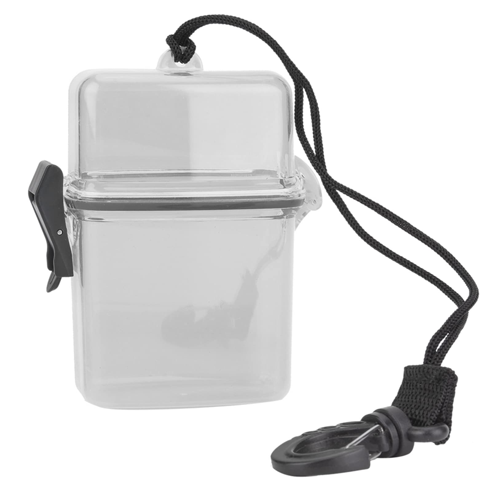 Keenso Waterproof Diving Dry Box - Transparent Plastic Seal Container for Scuba/Snorkeling Gear (3 Colors) with Rope Hook | Underwater Equipment Storage | Beach, Pool & Boat Accessories