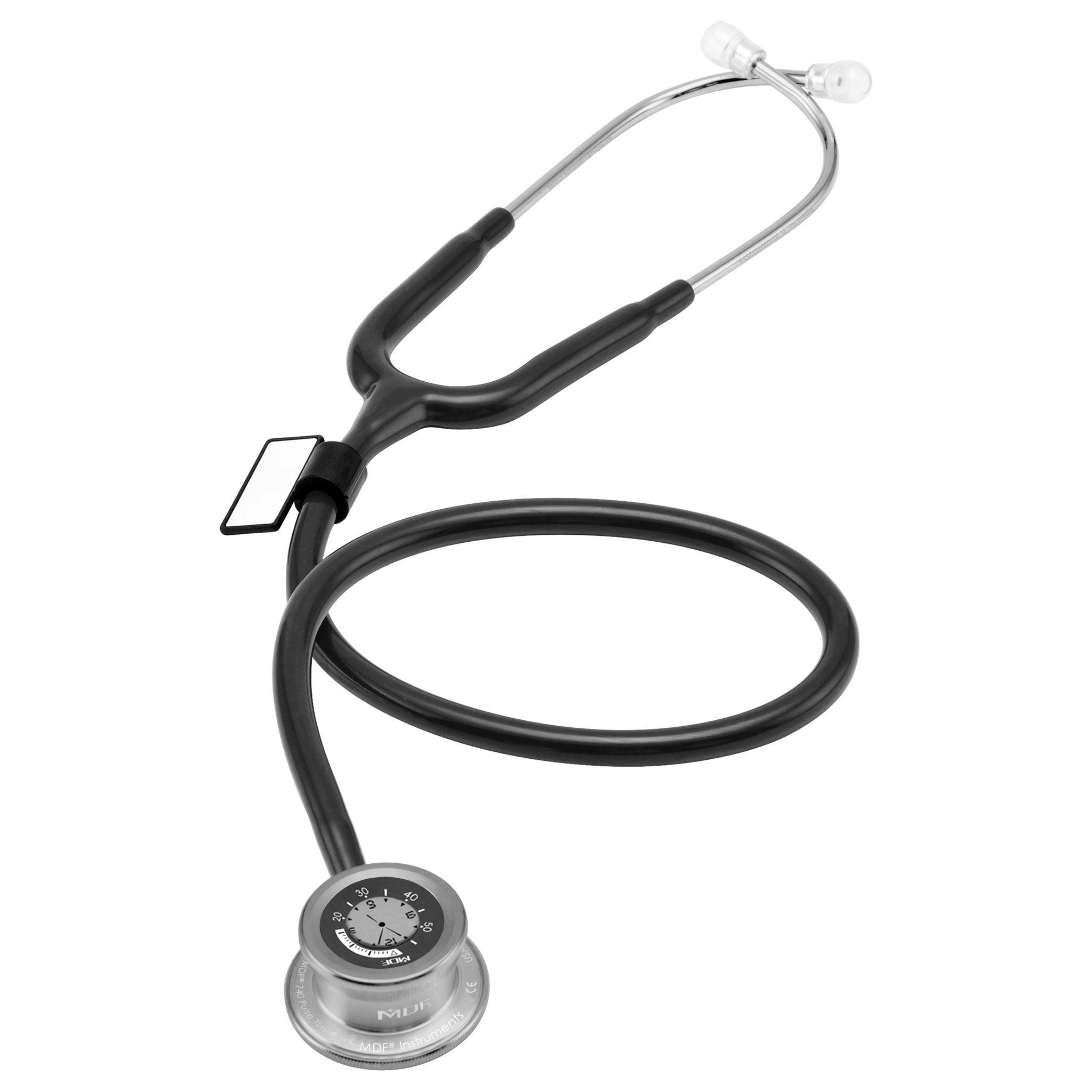 Pulse Time® Professional Black Stethoscope for Doctors, Nurses & Medical Students - Ideal for Clinical Use, Patient Exams & Healthcare Training