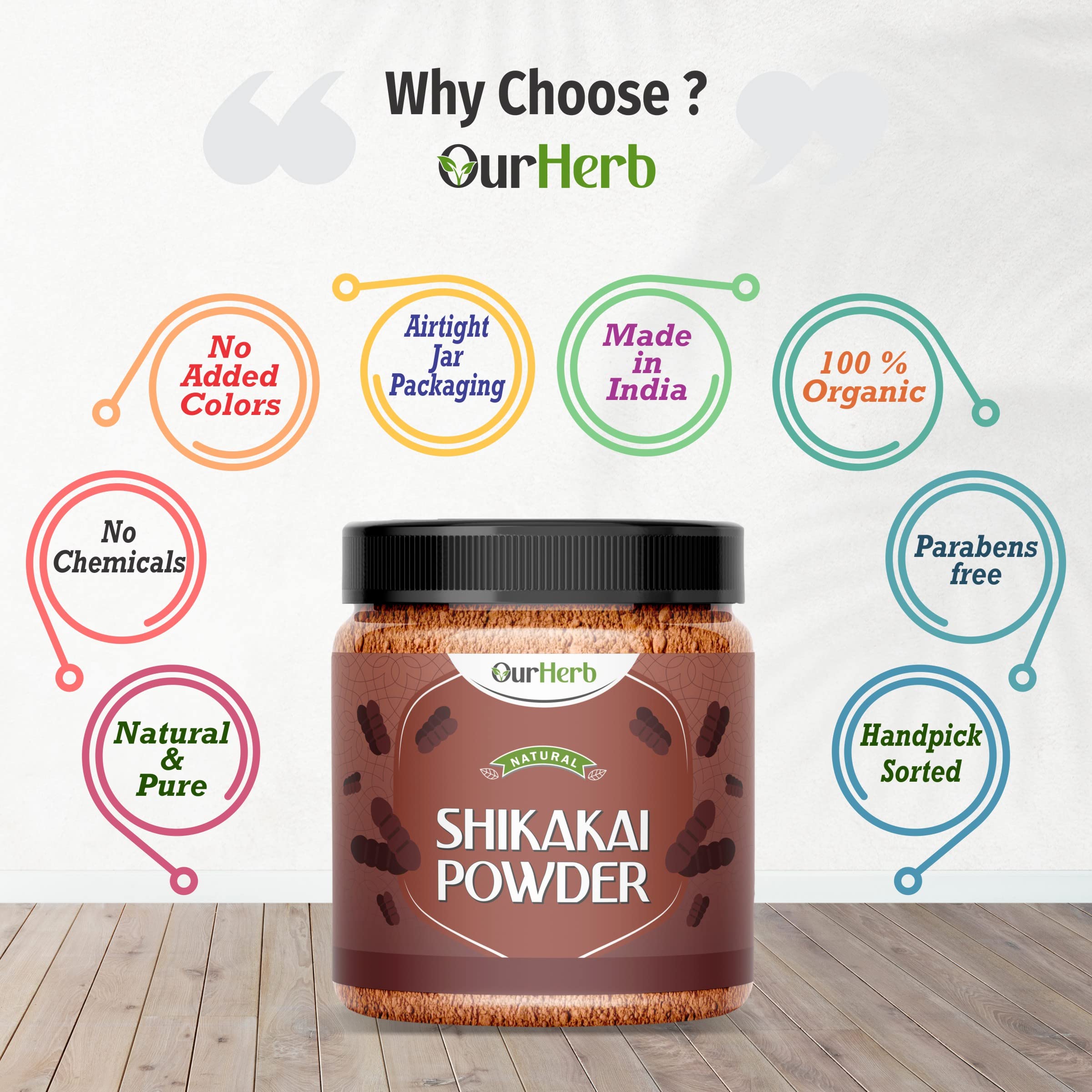 Pure & Natural Shikakai (Acacia Concinna) Powder for Hair Growth & Scalp Care - 200g (7 Oz) with Free Wooden Spoon | Ayurvedic Herbal Treatment for Dandruff, Hair Loss & Shine | Perfect for DIY Hair Masks & Natural Hair Wash