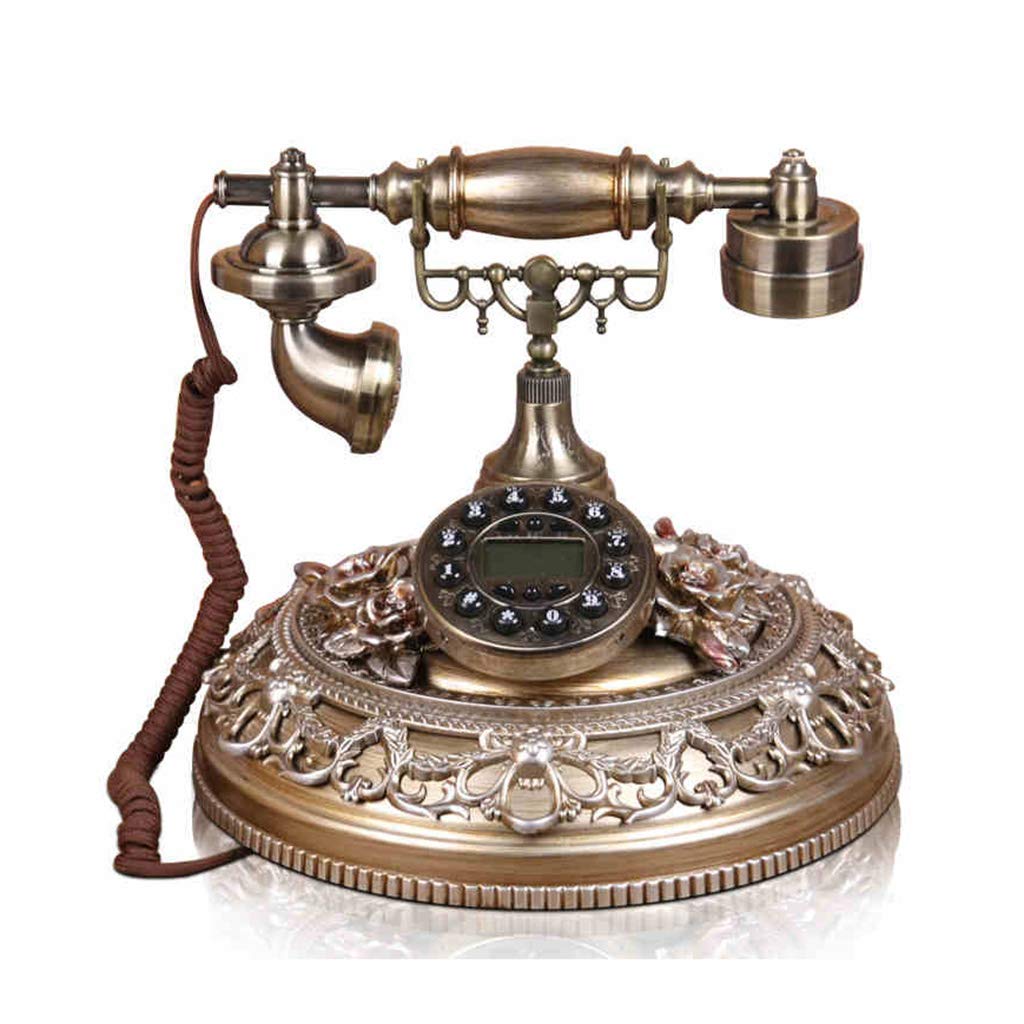Vintage Retro Corded Telephone - Antique European Style Home Phone for Living Room & Bedroom - Classic Landline with Rotary Dial - Unique Home Decor & Gift Idea for Nostalgic Communication
