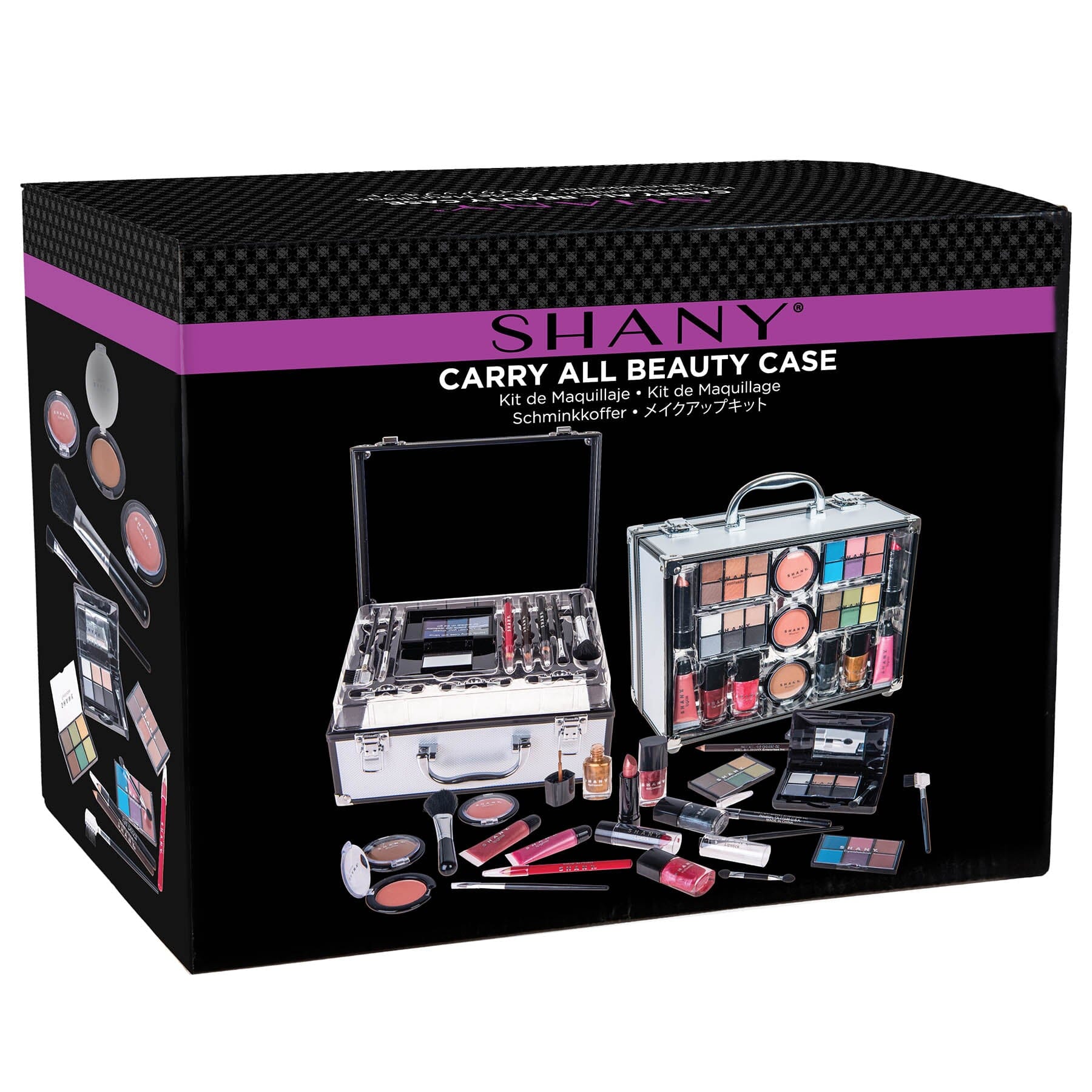 Premium Silver Carry All Trunk Makeup Set - Perfect for Travel, Professional Makeup Artists & Home Vanity Organization