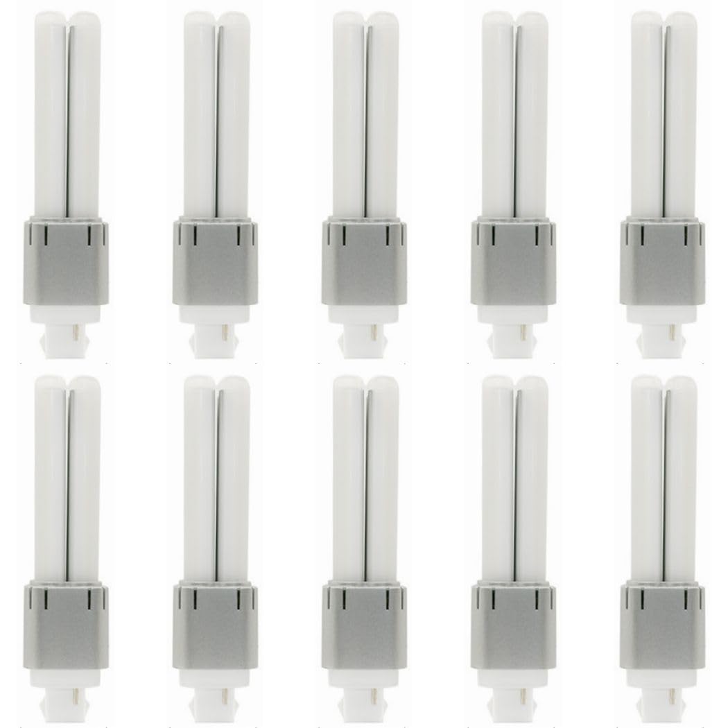 GoodBulb 13W LED Plug-in Light Bulbs - 9W Type A 2 Pin G24D Base, 3500K Neutral White, 900 Lumens High Output, 120° Beam Angle - 10 Pack | Energy Efficient Replacement for Commercial Lighting | Perfect for Offices, Retail Stores, and Hospitality Spaces