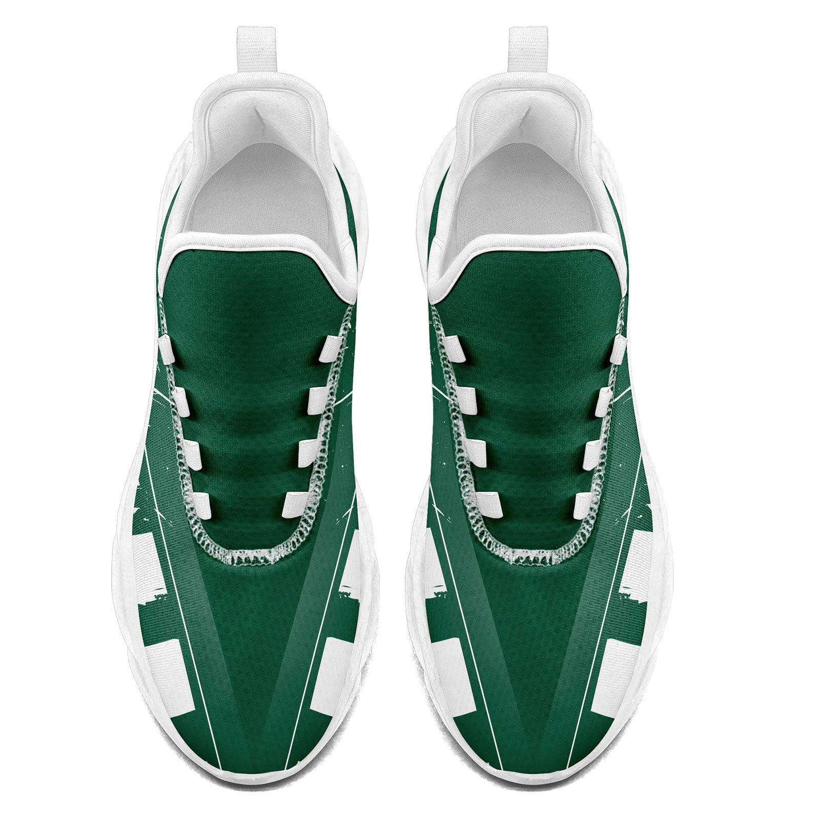 Custom Green & White New York MaxSoul Shoes and Hat Combo - Personalized Sneaker & Cap Set for Men/Women - Perfect for Streetwear, Urban Fashion & Sports Enthusiasts