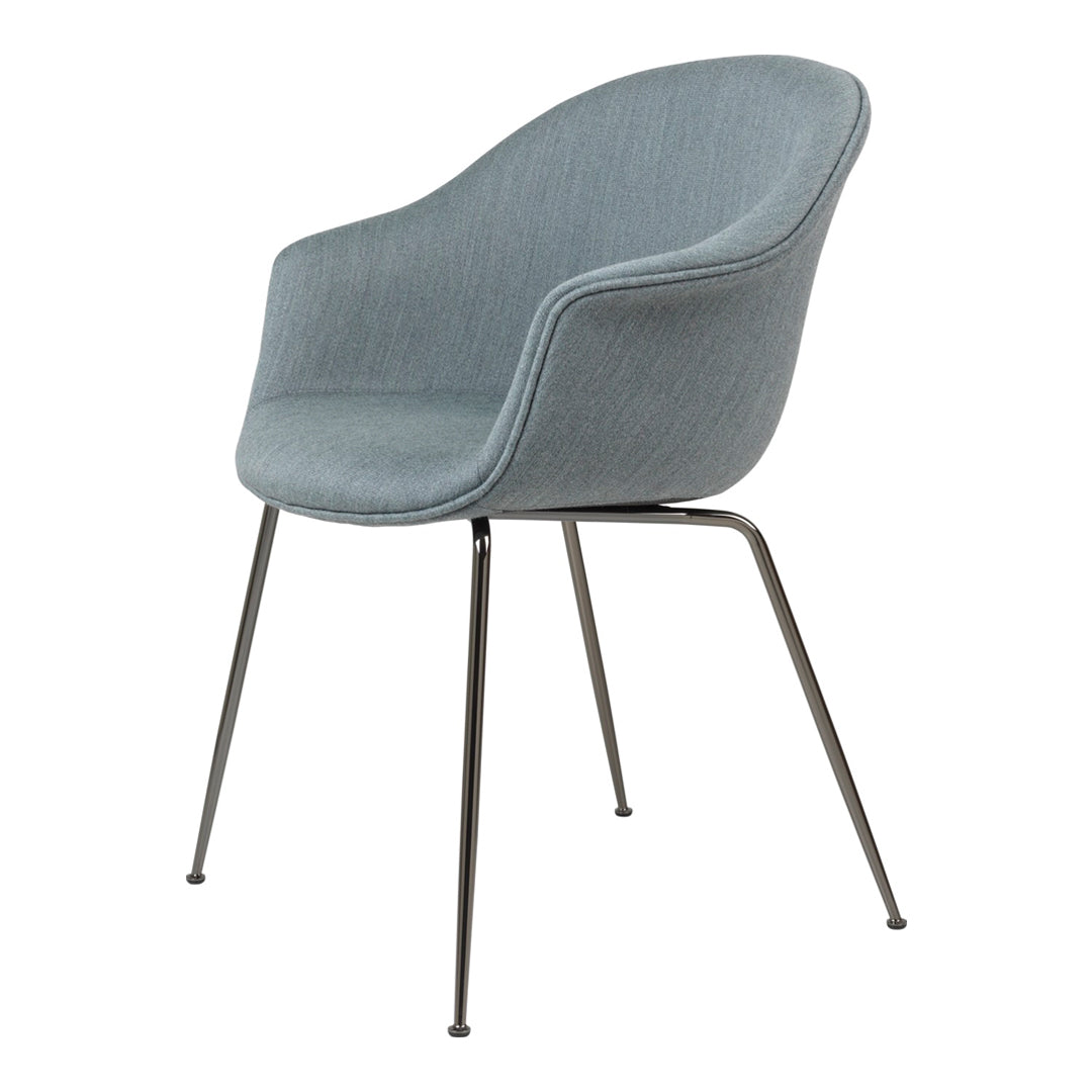 Bat Dining Chair with Conic Base - Fully Upholstered Modern Kitchen Chair for Dining Room, Restaurant & Cafe