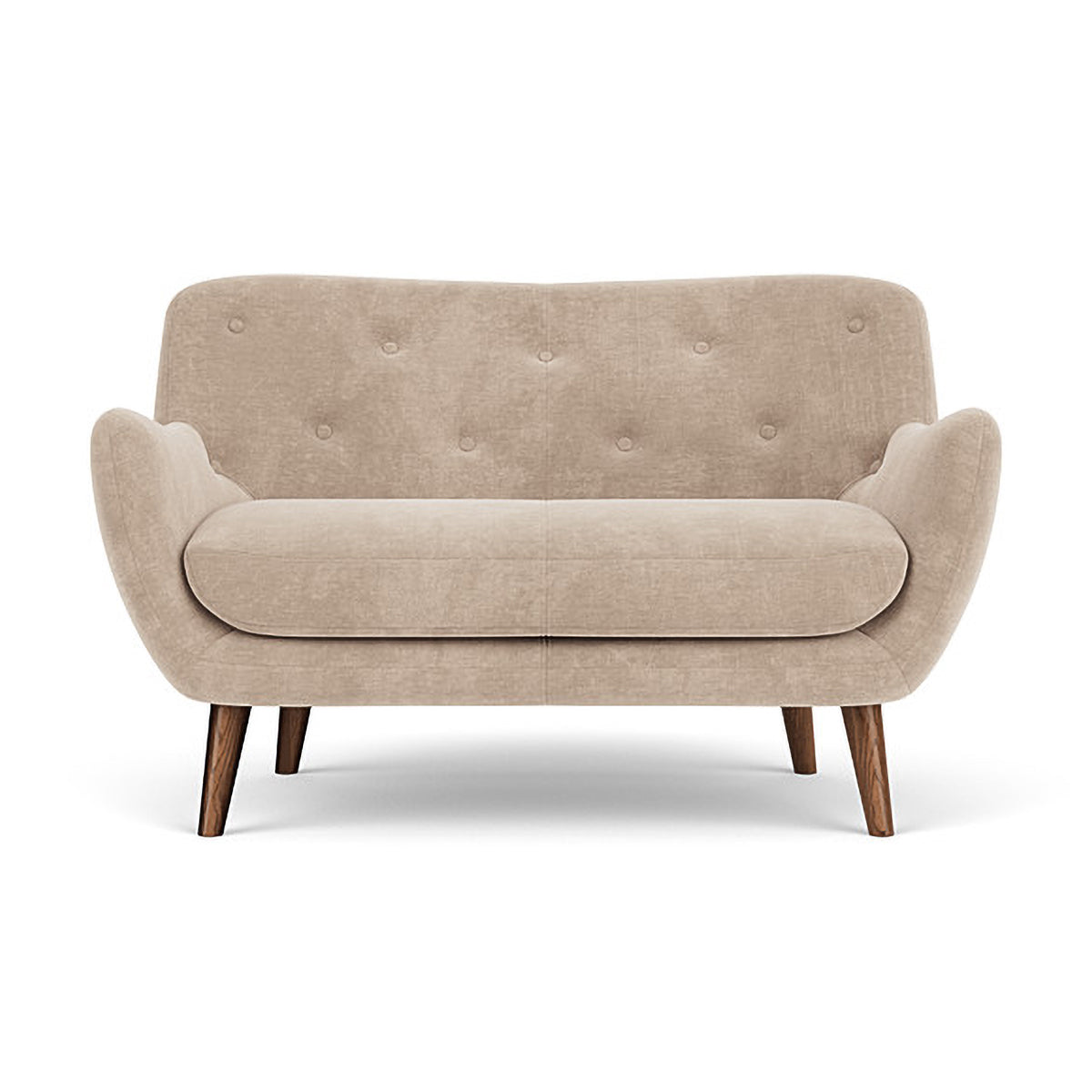 Herman Fabric 2 Seater Sofa - Modern Living Room Couch for Small Spaces, Apartment & Home Decor - Comfortable Loveseat with Soft Upholstery for Relaxing, Entertaining & Cozy Lounging