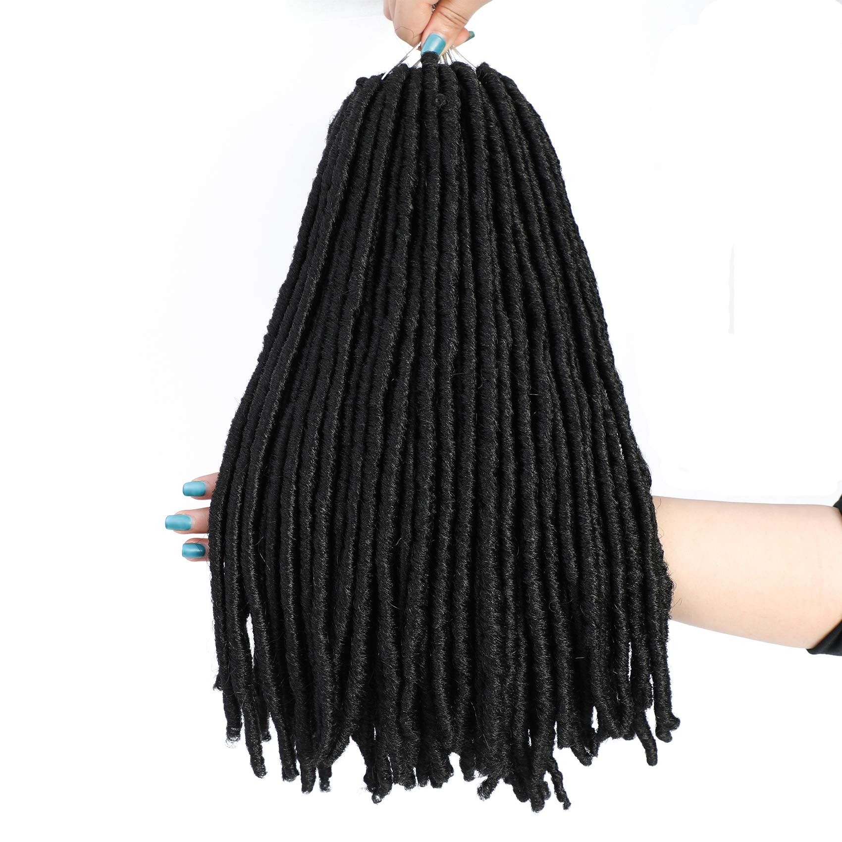 Callia 14 Inch Dreadlock Crochet Hair - 6 Packs Synthetic Dreadlocks for Black Women | Faux Locs, Bomba Braiding Hair, Natural Black 1B Color | Perfect for Protective Styles, Everyday Wear & Special Occasions